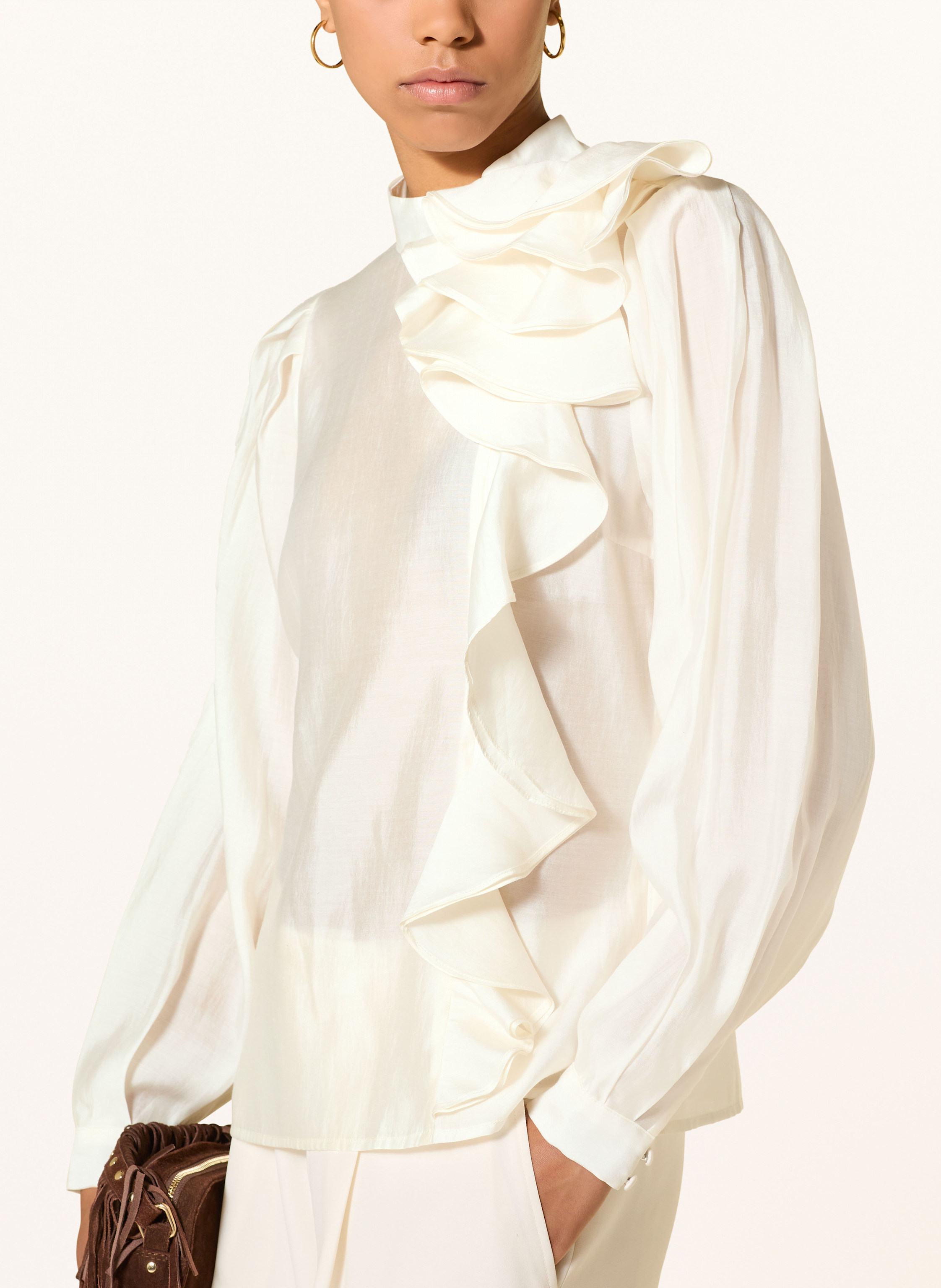 Thumbnail - Copenhagen Muse Blusenshirt Cmmolly Mit Volants weiss