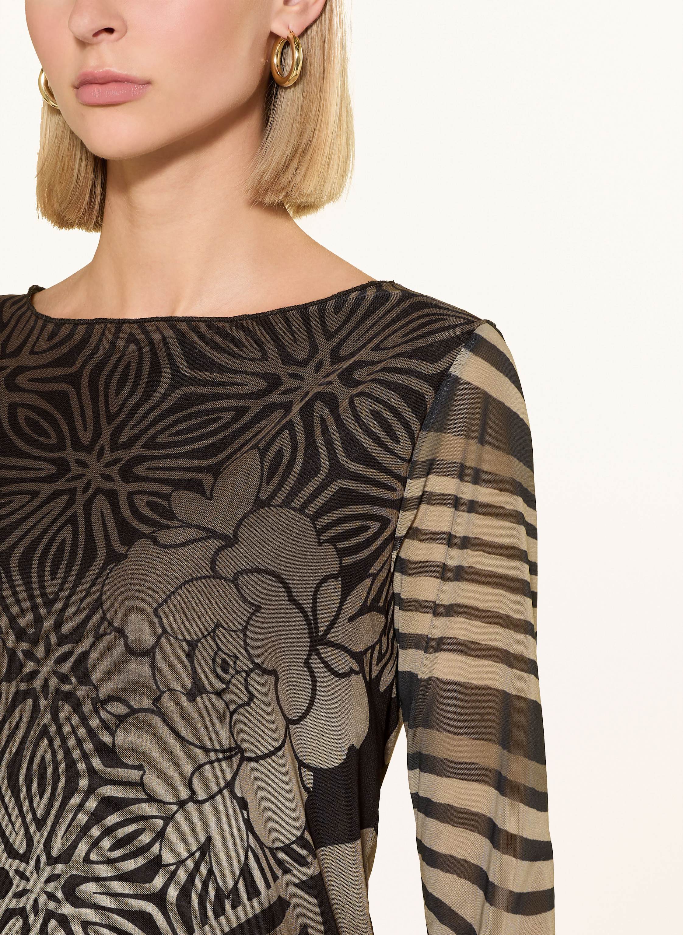 Thumbnail - Grace Mesh-Kleid braun