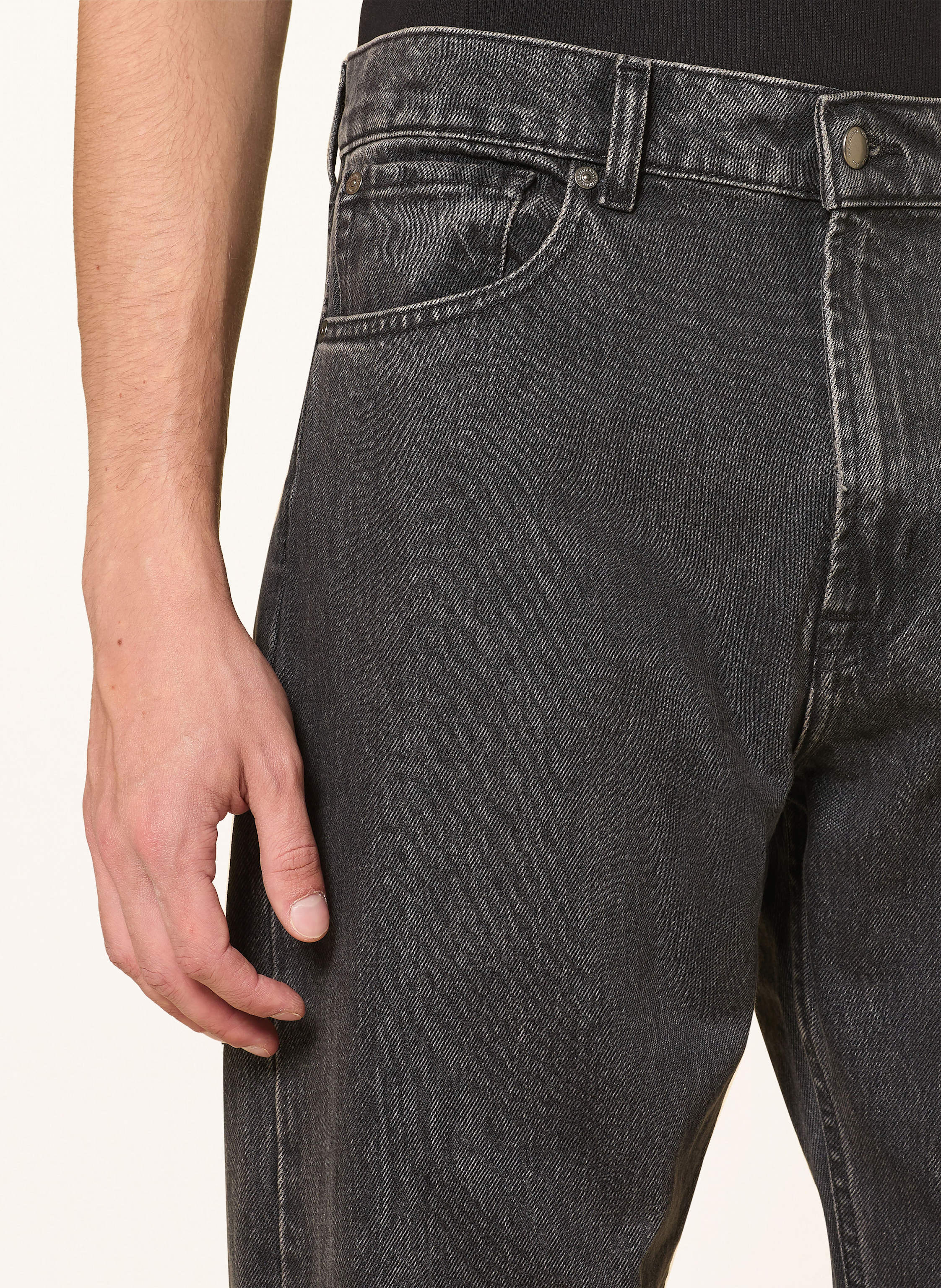 Thumbnail - 7 For All Mankind Jeans Caviar Straight Fit schwarz