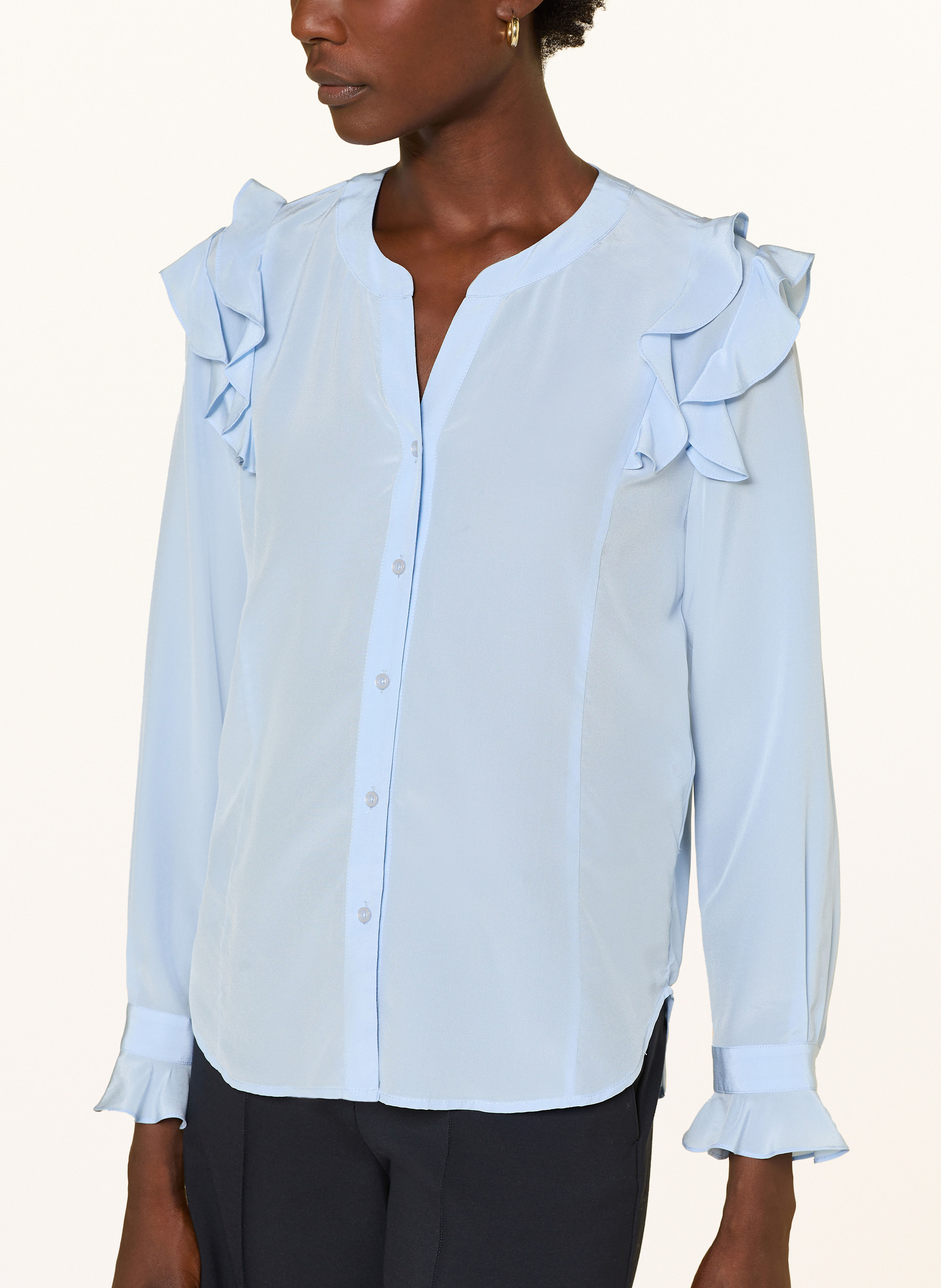 Thumbnail - Lilienfels Seidenbluse blau