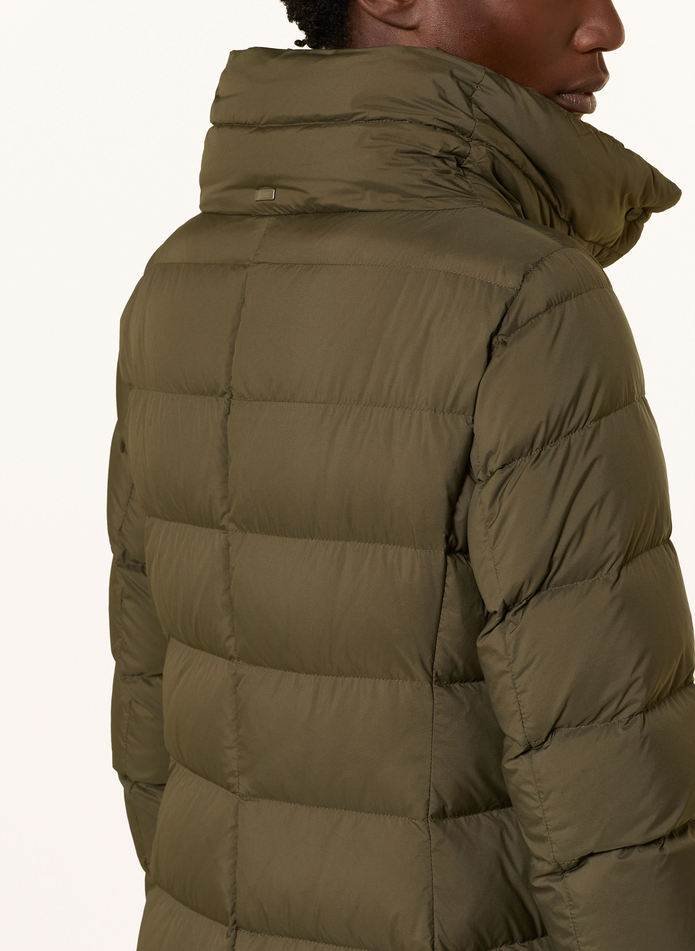 Thumbnail - Herno Daunenmantel Mit Abnehmbarer Kapuze gruen