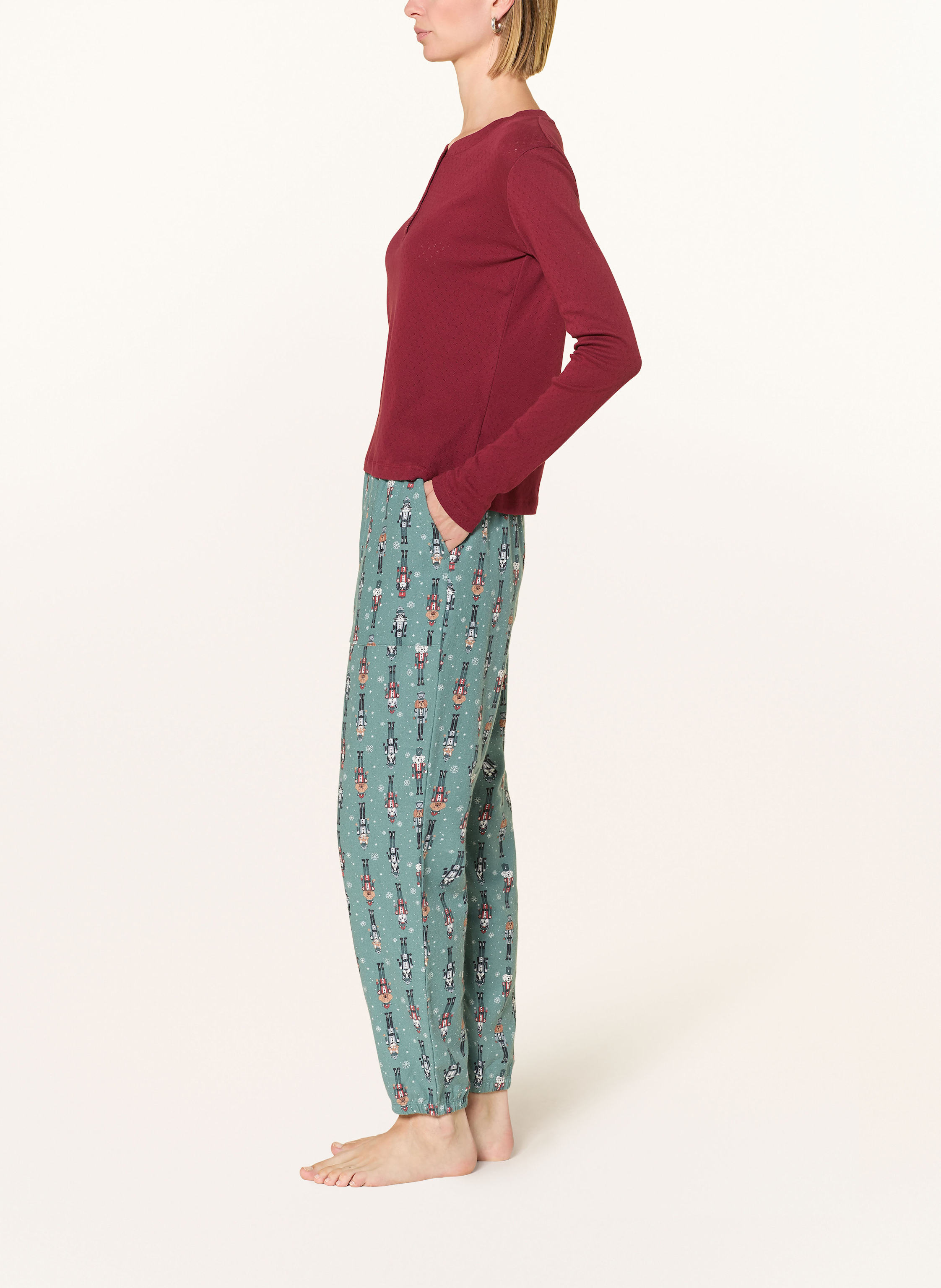 Thumbnail - Jockey Schlafhose Everday Flannel Aus Flanell gruen