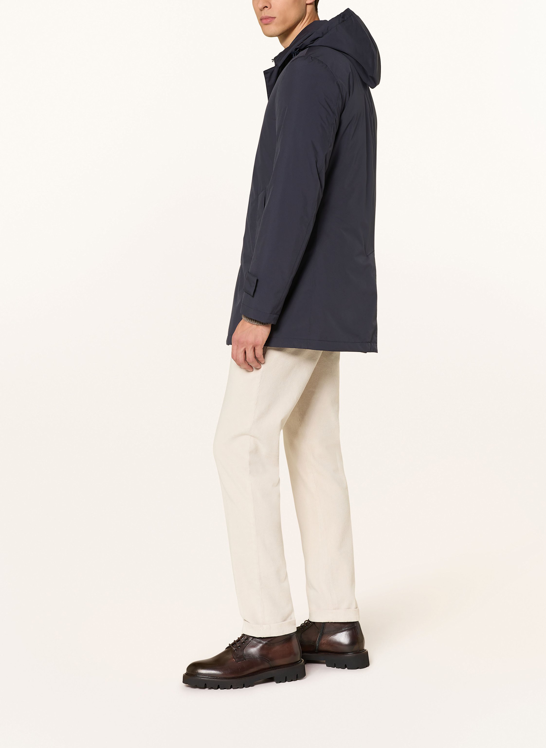 Thumbnail - Herno Parka Mit Abnehmbarer Kapuze blau