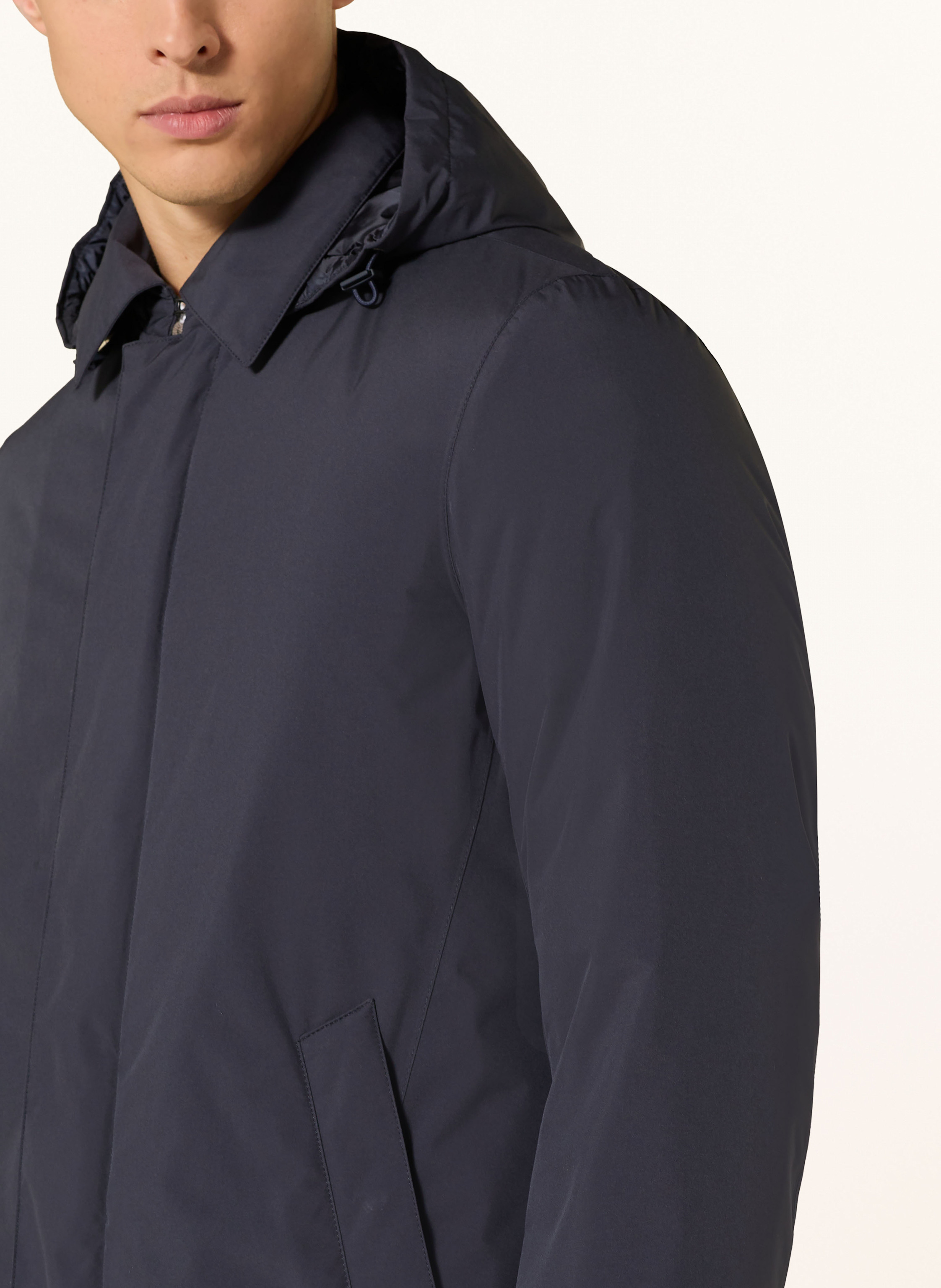 Thumbnail - Herno Parka Mit Abnehmbarer Kapuze blau