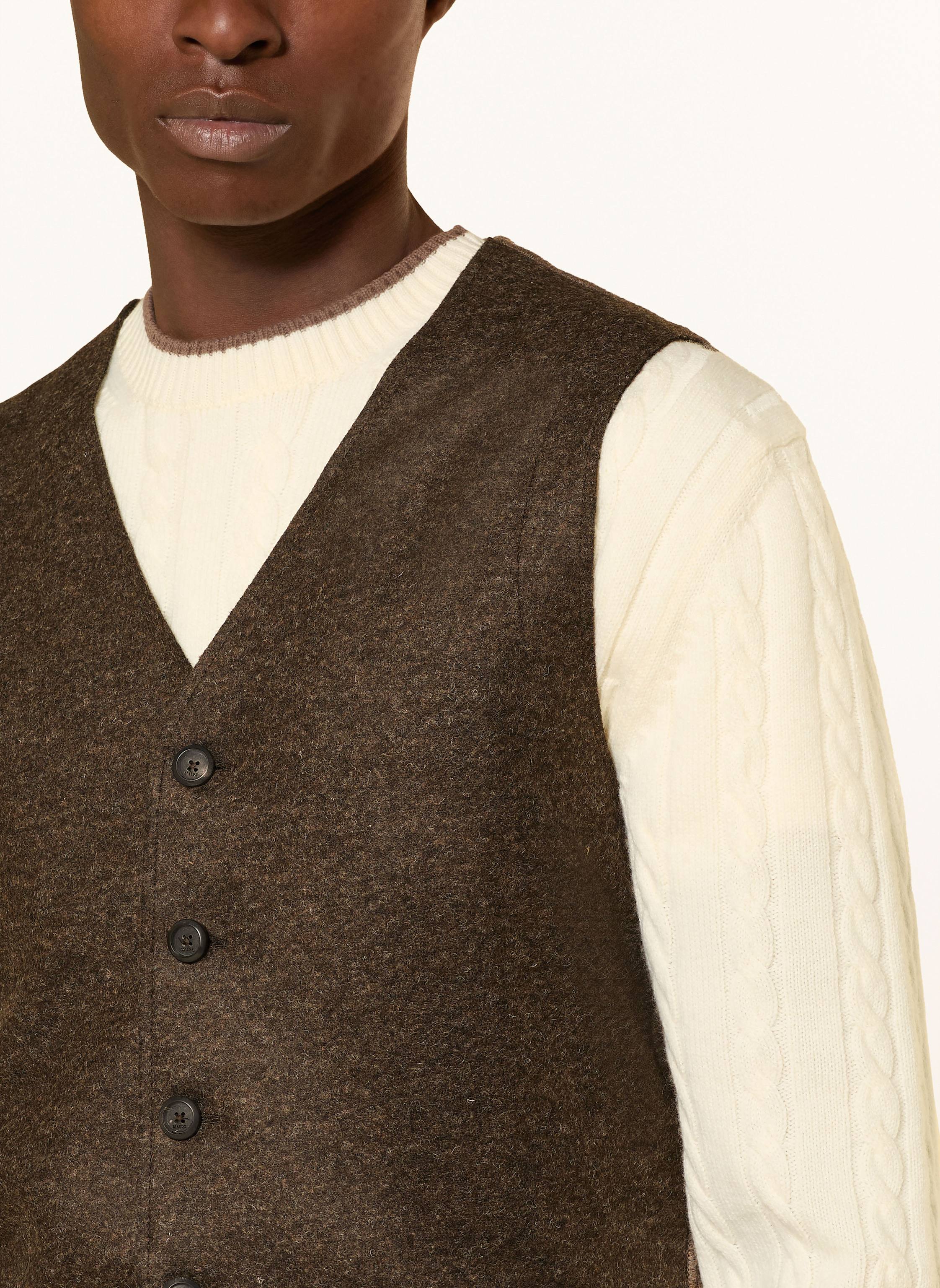 Thumbnail - Maerz Muenchen Strickweste Im Materialmix braun