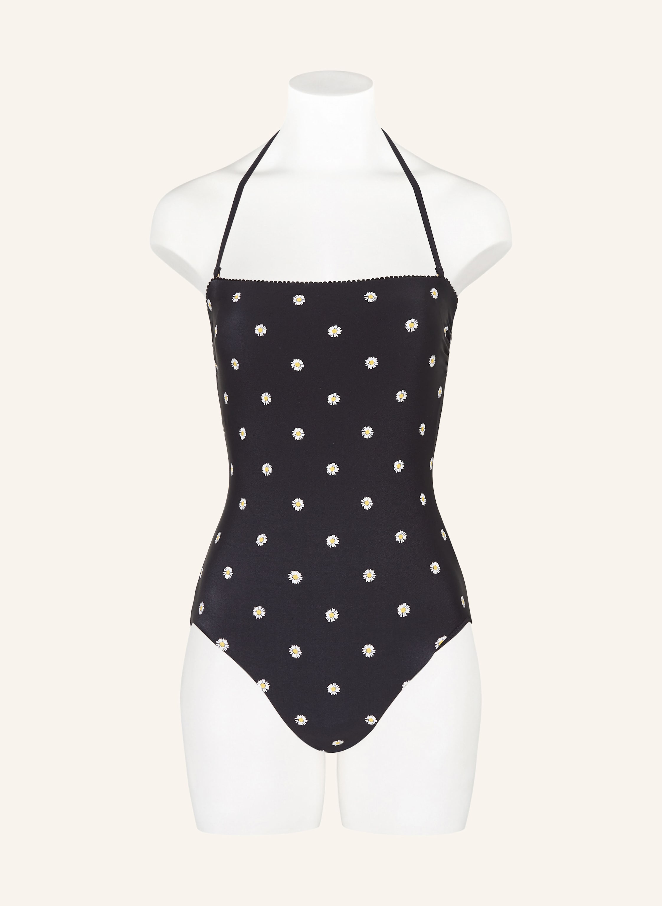 Thumbnail - Seafolly Bandeau-Badeanzug Daisychain schwarz