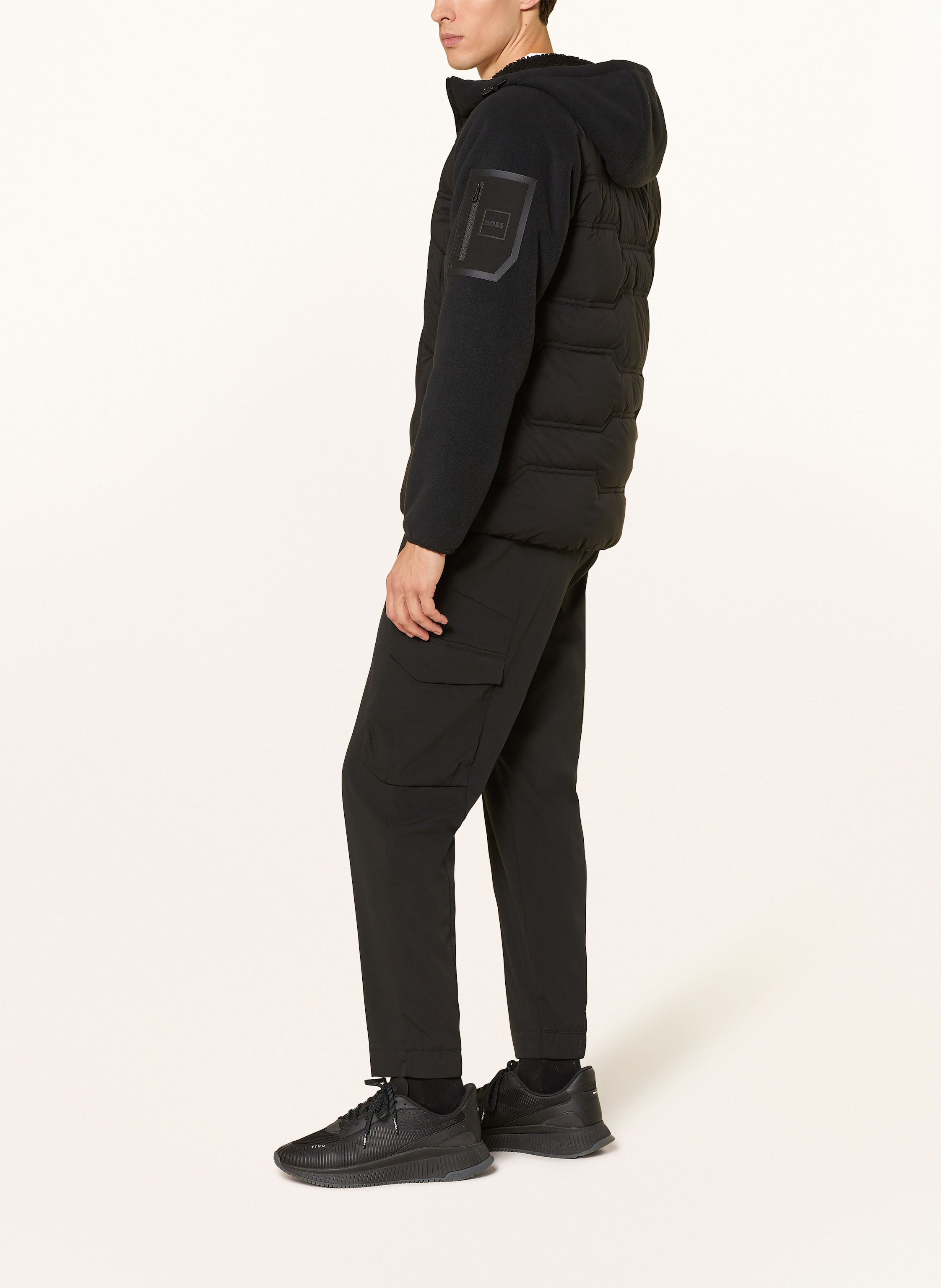 Thumbnail - Boss Steppjacke Ow_Hole19 Im Materialmix schwarz