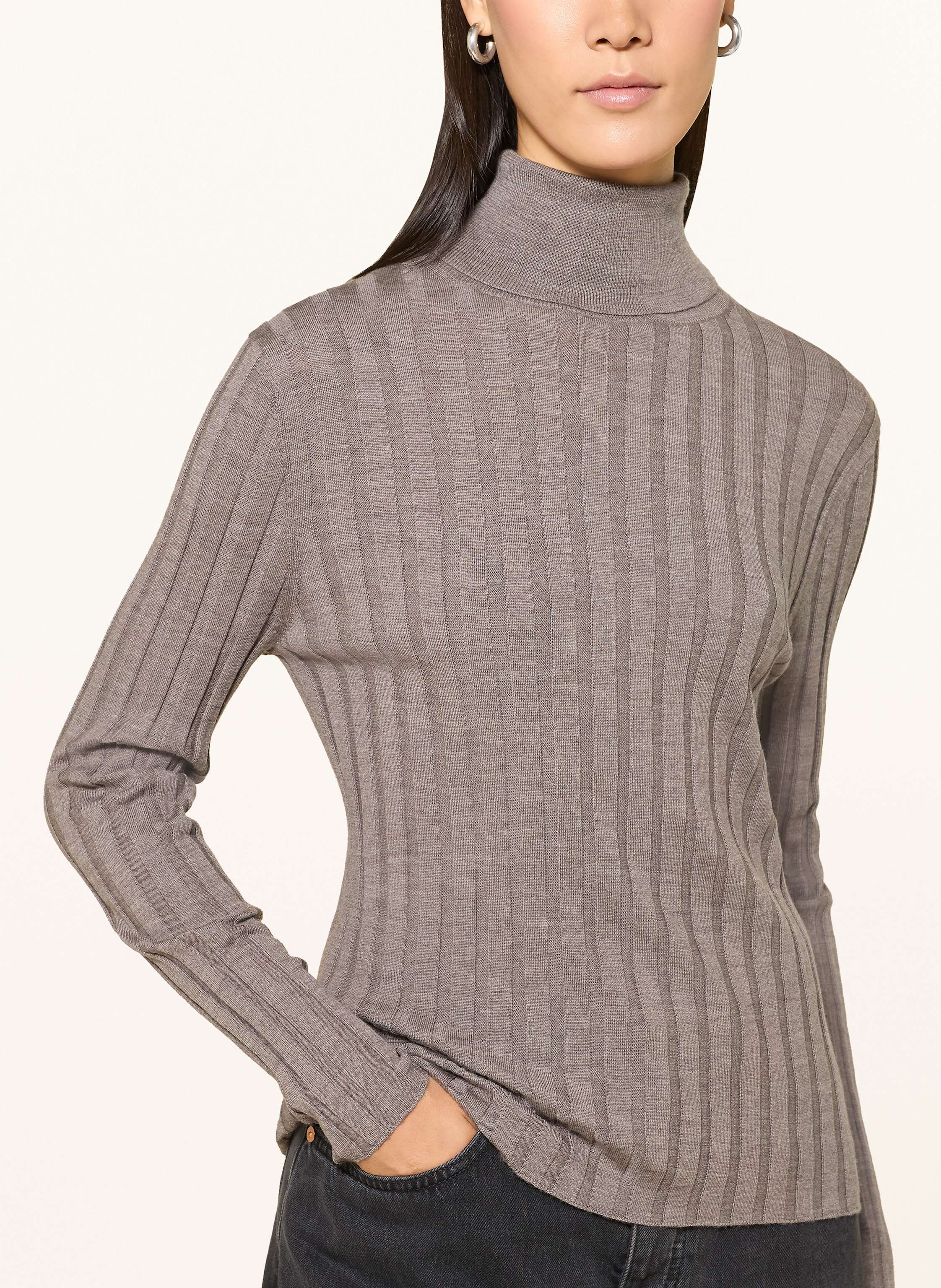 Thumbnail - Allude Rollkragenpullover beige