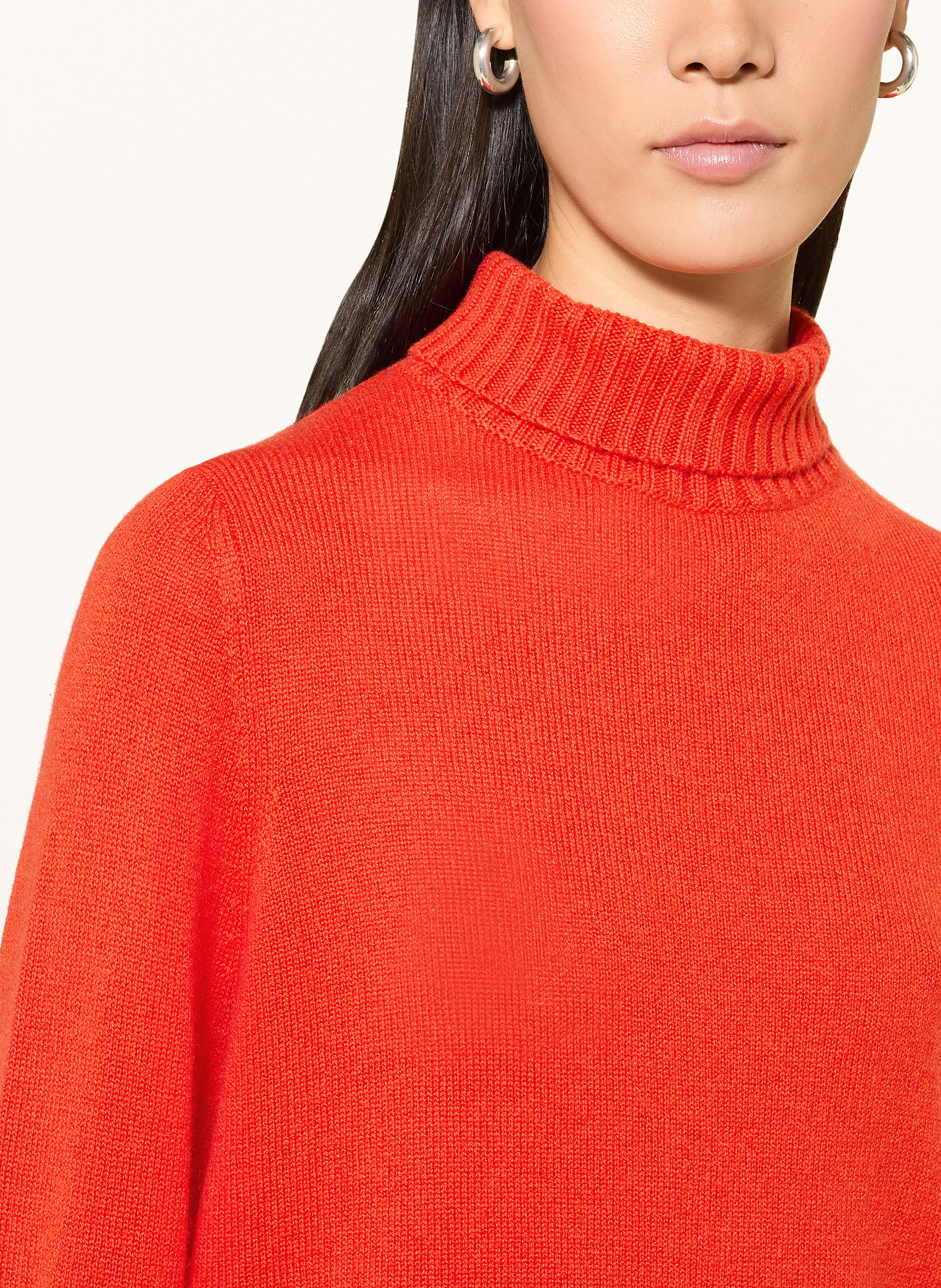 Thumbnail - Allude Rollkragenpullover Aus Cashmere rot