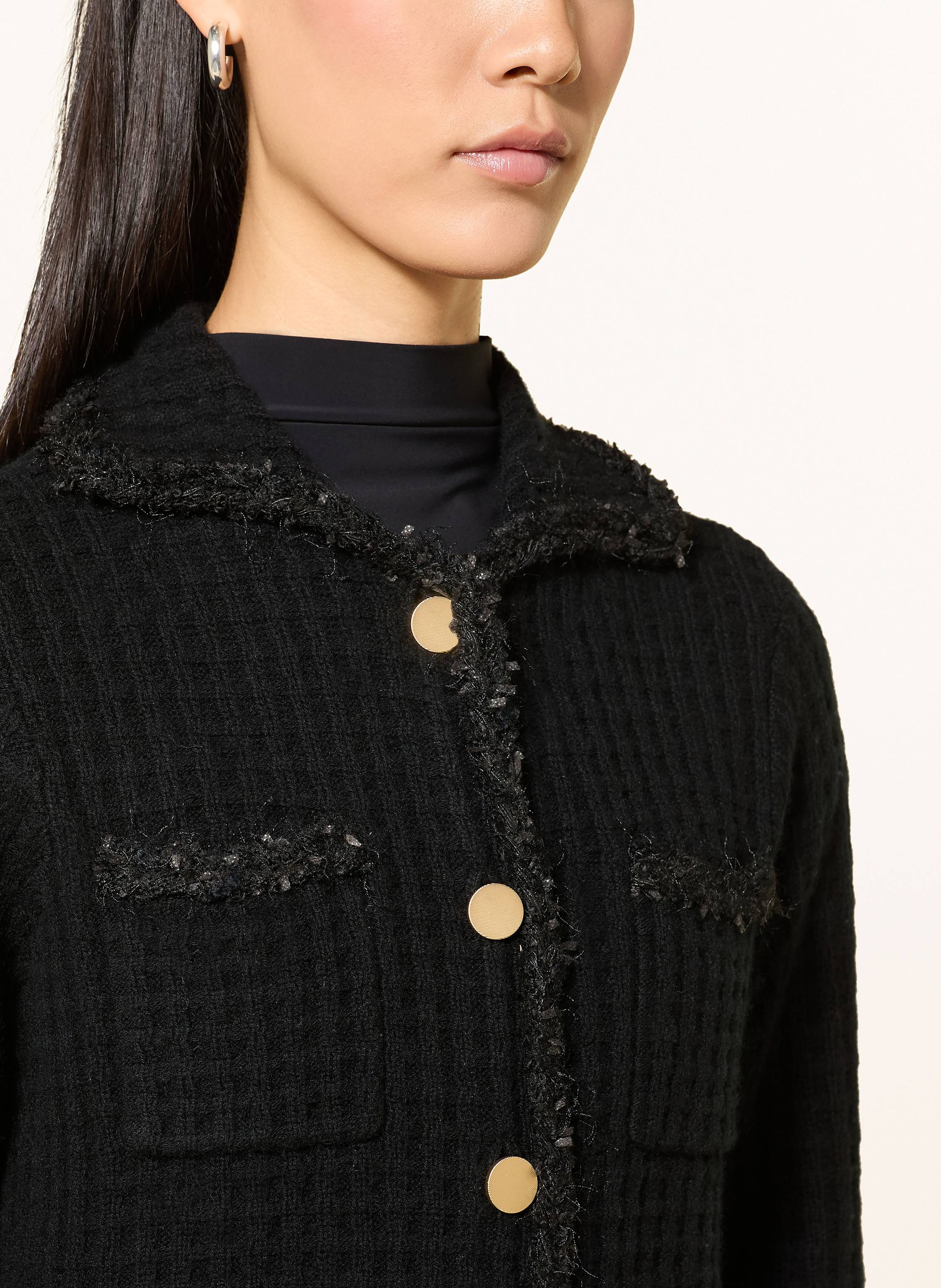 Thumbnail - Allude Tweed-Kastenjacke Aus Cashmere schwarz