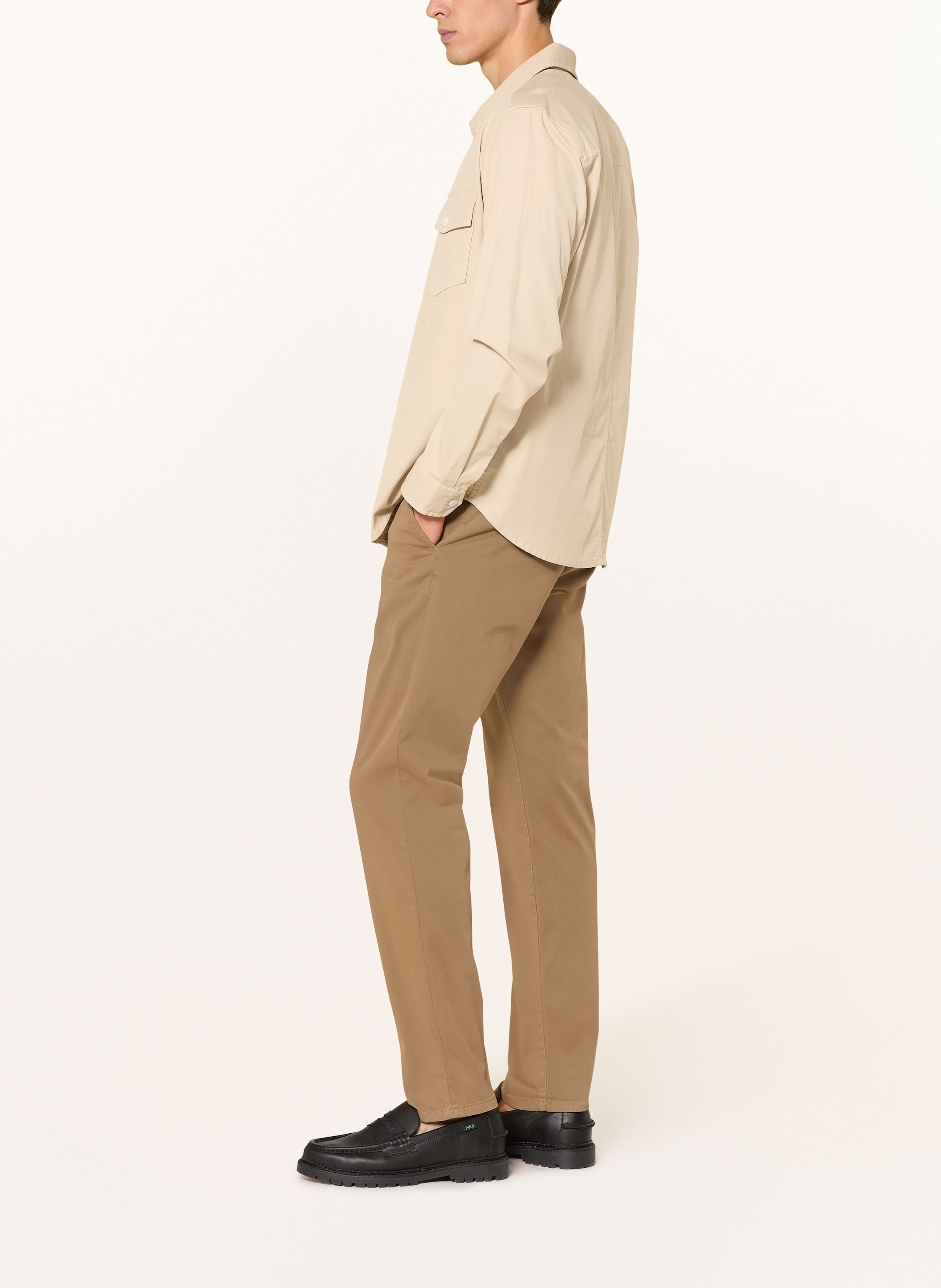 Thumbnail - Alberto Chino Lou-Gabardine Regular Fit beige