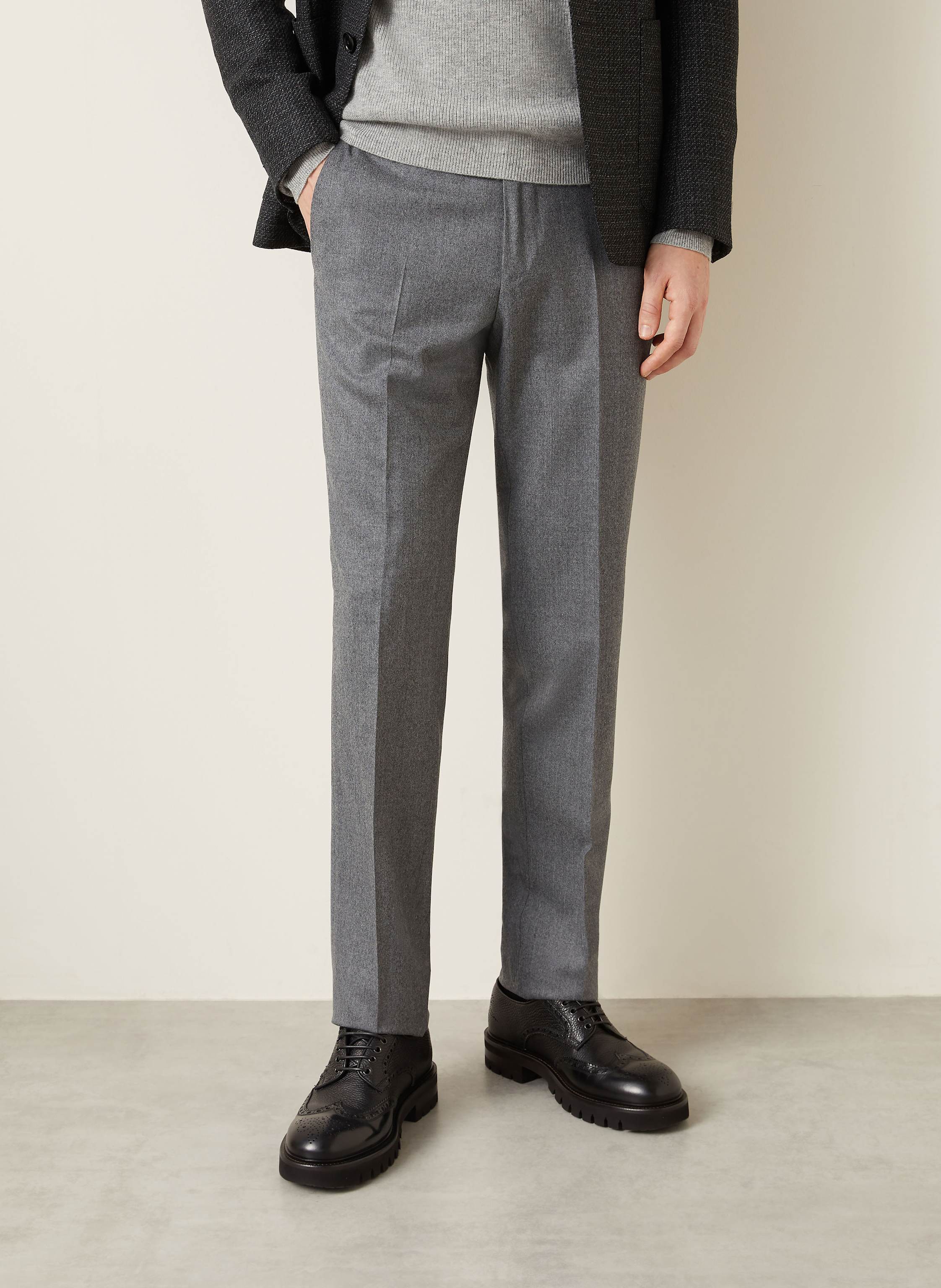 Thumbnail - Zegna Chino Regular Fit grau