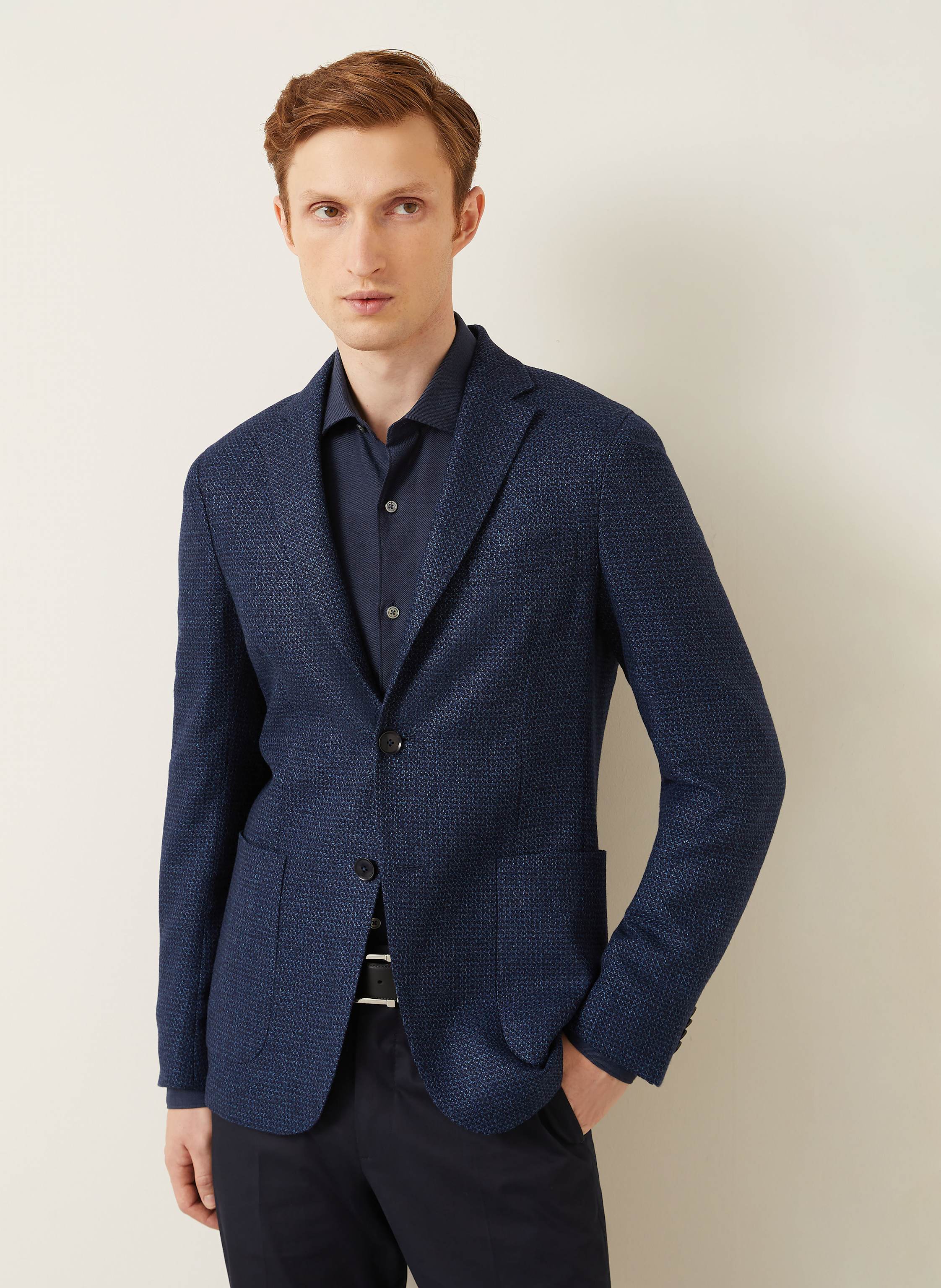 Thumbnail - Zegna Sakko Extra Slim Fit Mit Leinen blau