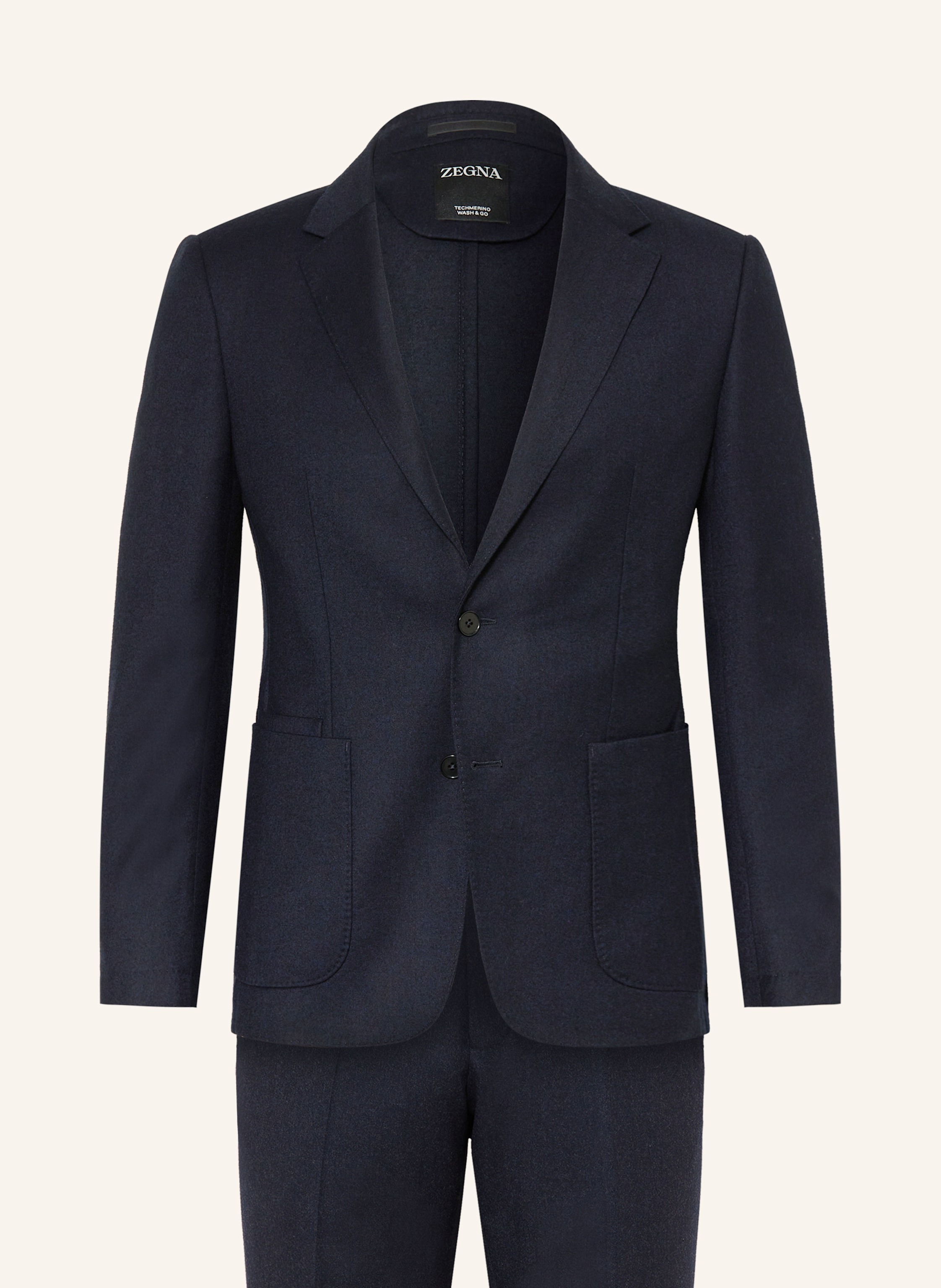 Zegna Zegna Anzug Drop 8 Tailored Fit blau in DUNKELBLAU