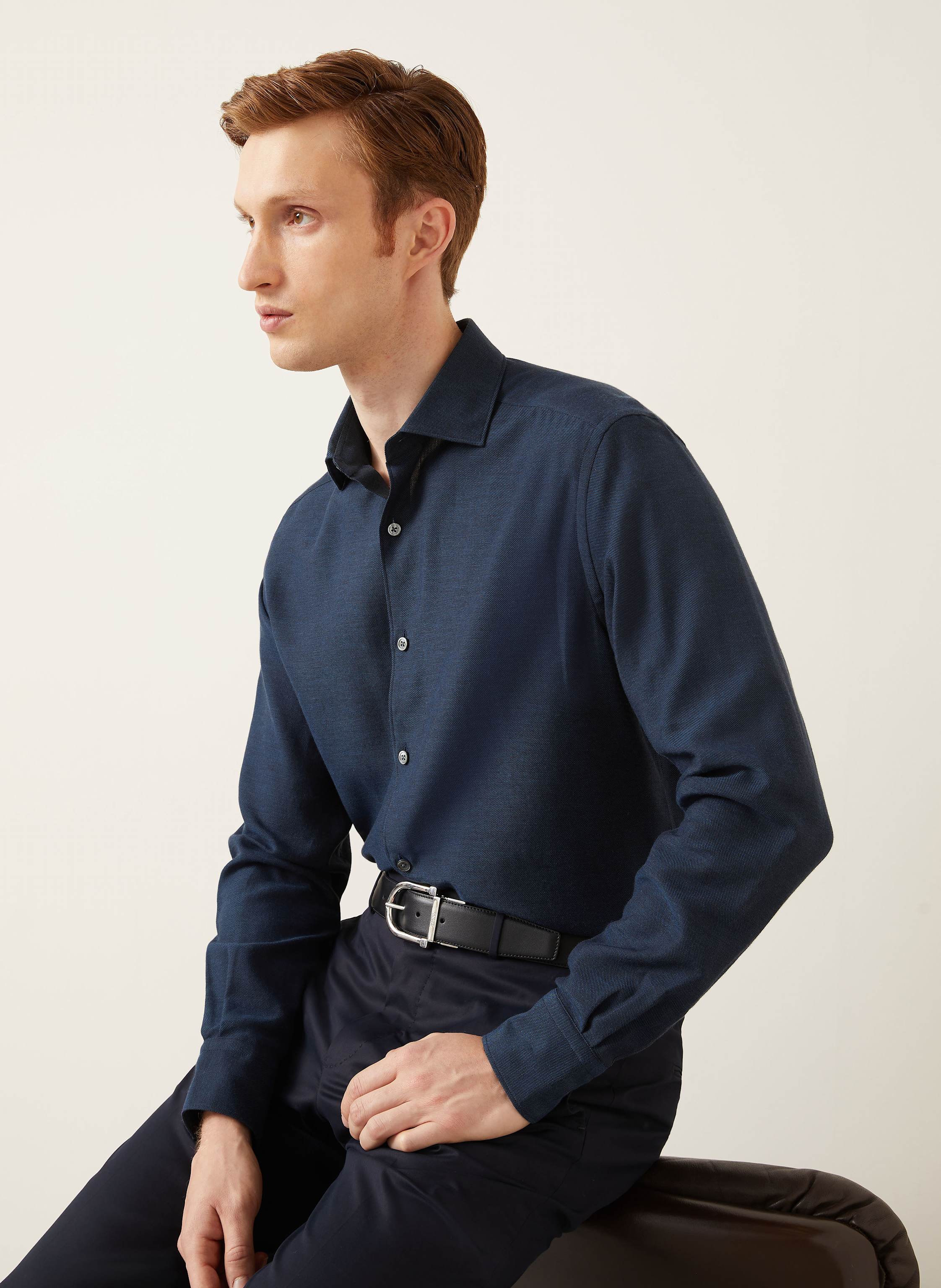 Thumbnail - Zegna Hemd Regular Fit blau