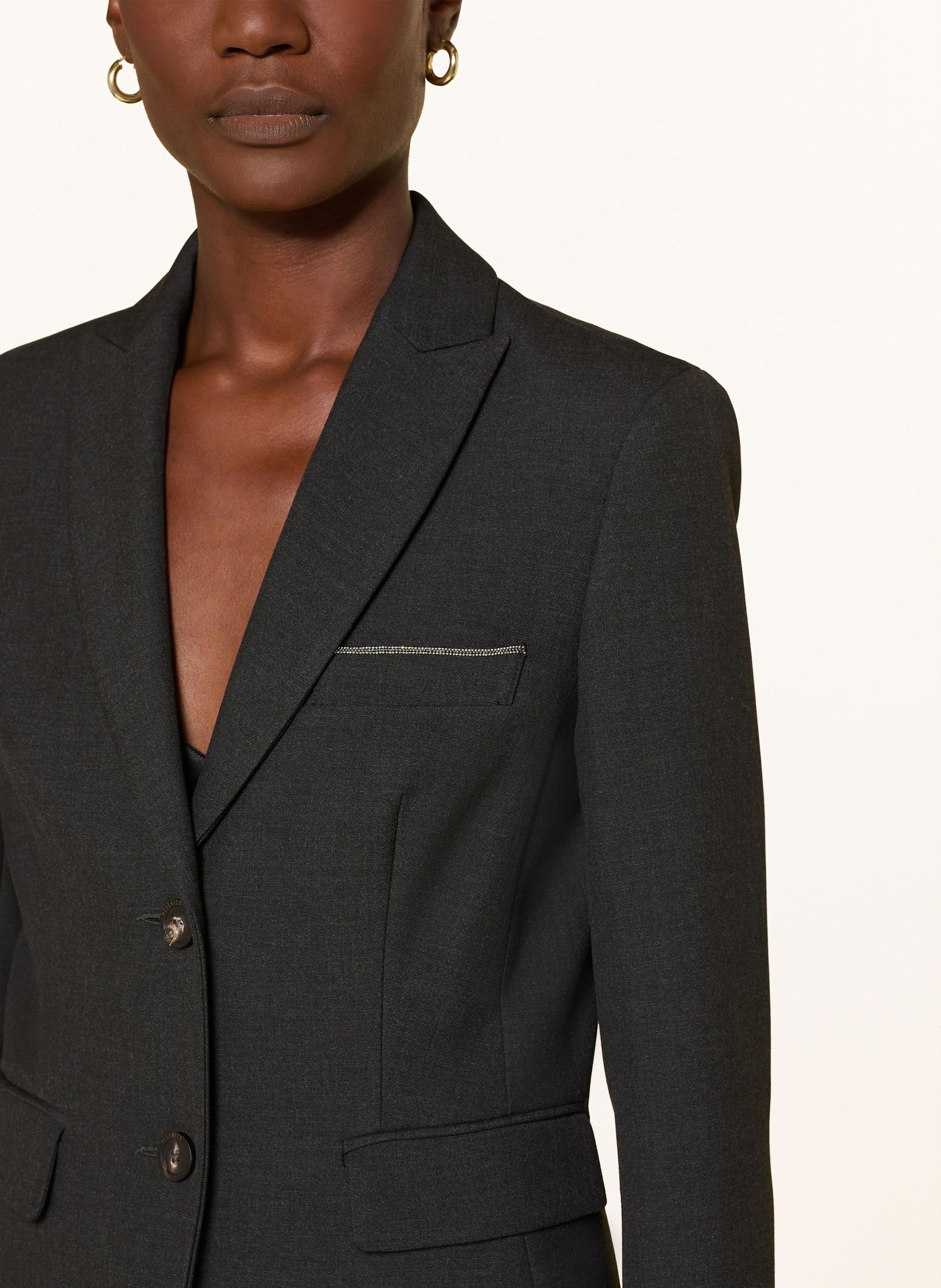 Thumbnail - Peserico Blazer Mit Schmucksteinen grau
