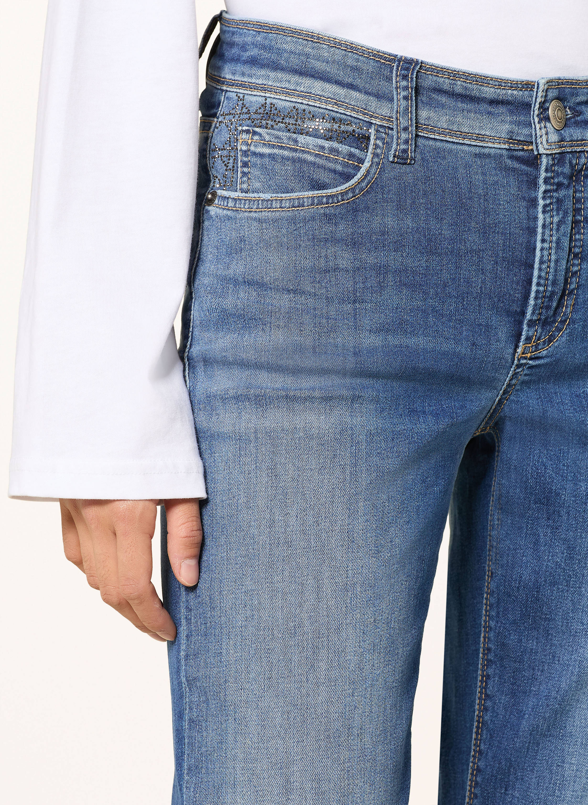 Thumbnail - Cambio Jeans Piper Mit Schmucksteinen blau