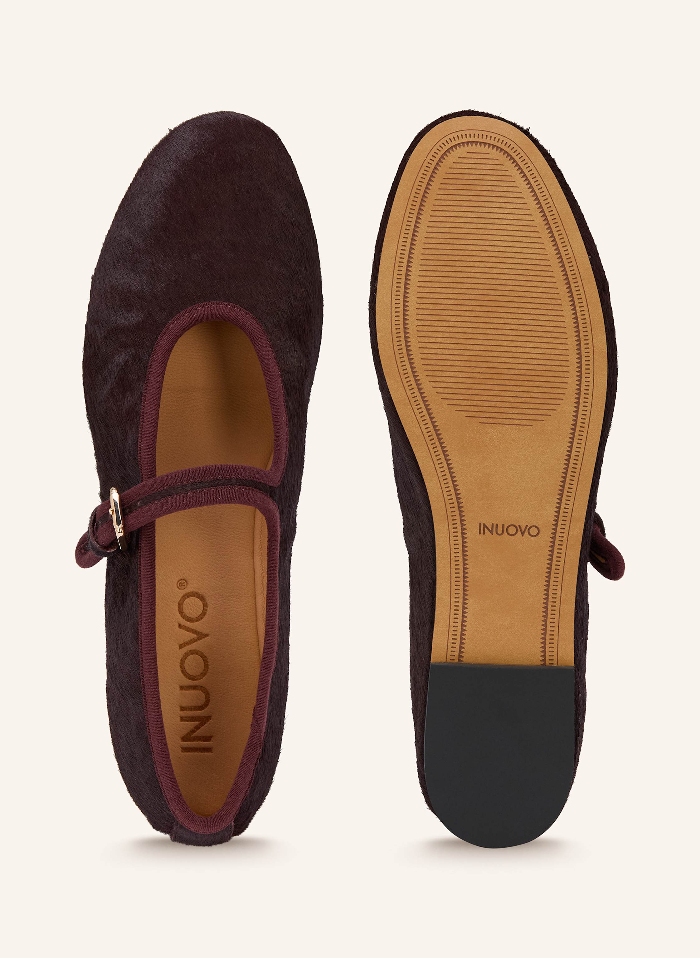 Thumbnail - Inuovo Mary-Jane-Ballerinas Pony rot