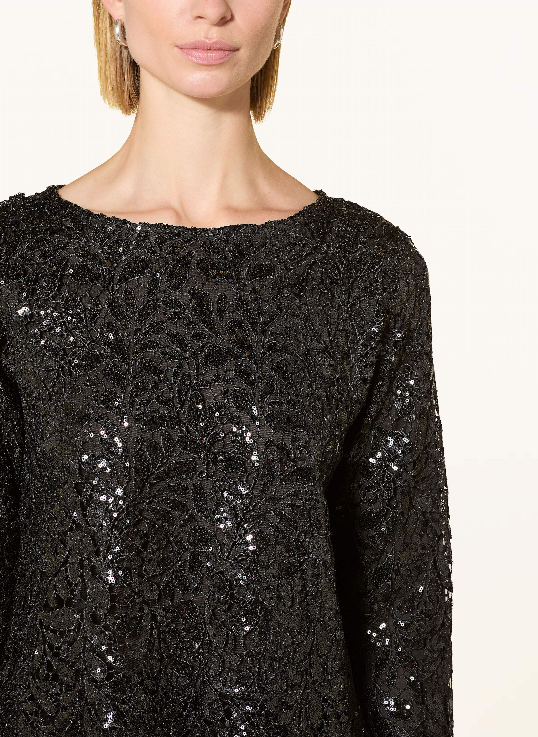 Thumbnail - Darling Harbour Blusenshirt Aus Spitze Mit Pailletten schwarz