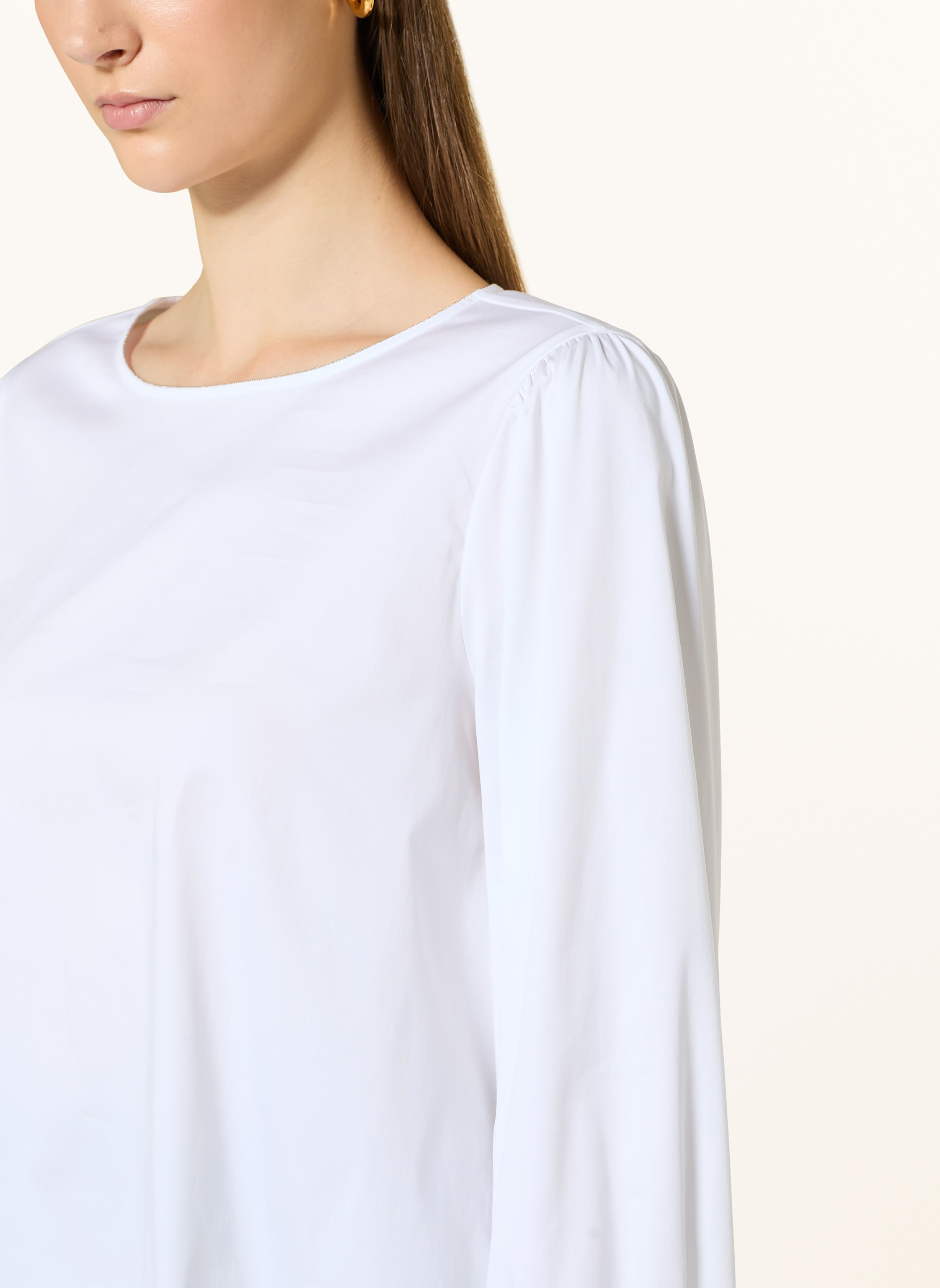 Thumbnail - Soluzione Blusenshirt Mit Schmuckperlen weiss