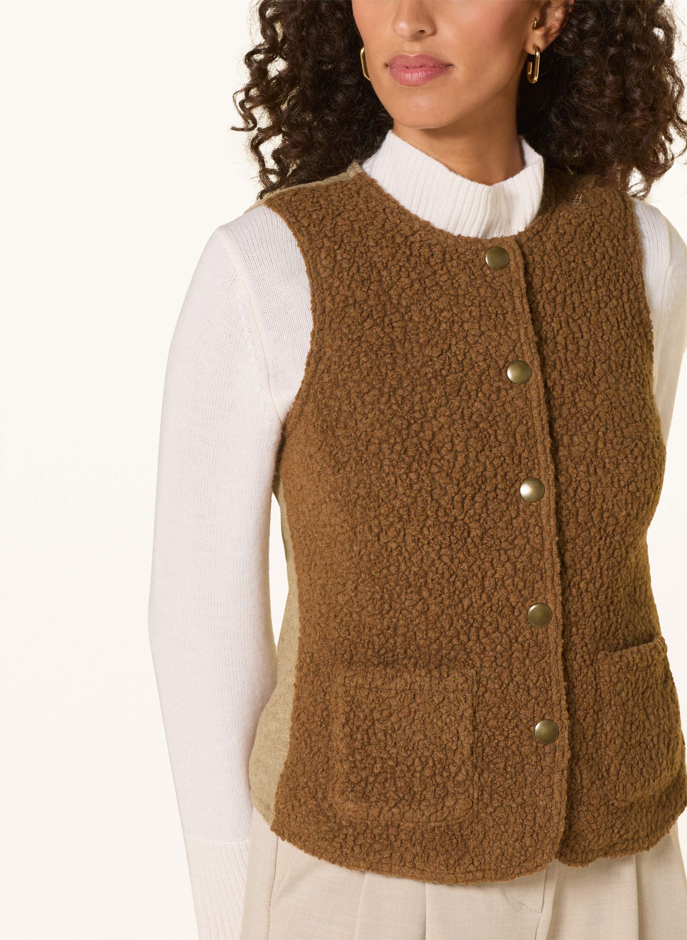 Thumbnail - Grasegger Teddyfell-Weste beige