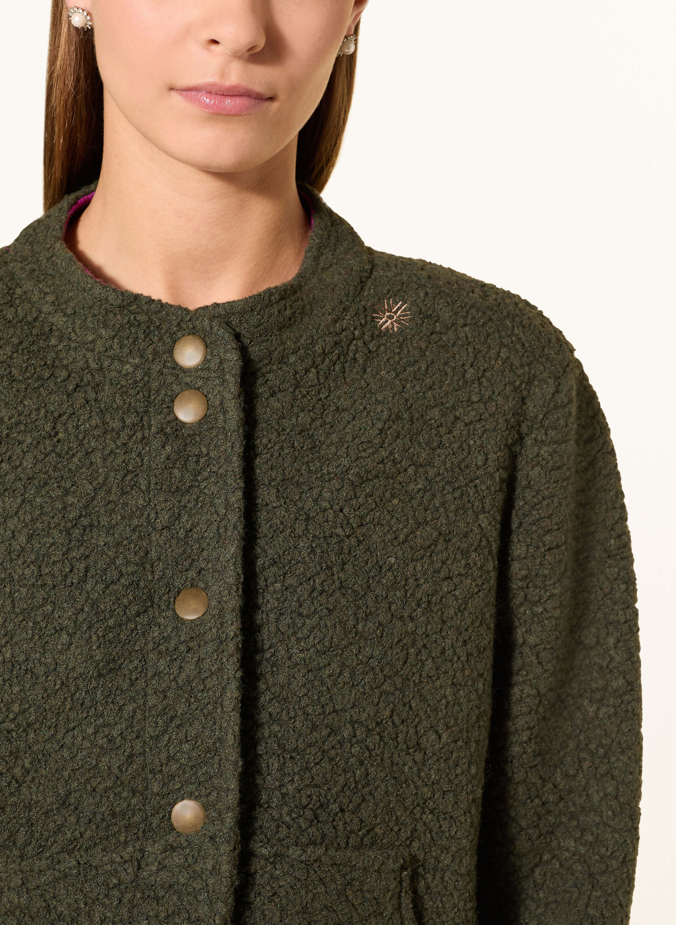 Thumbnail - Grasegger Trachtenjacke Grünten Aus Bouclé gruen