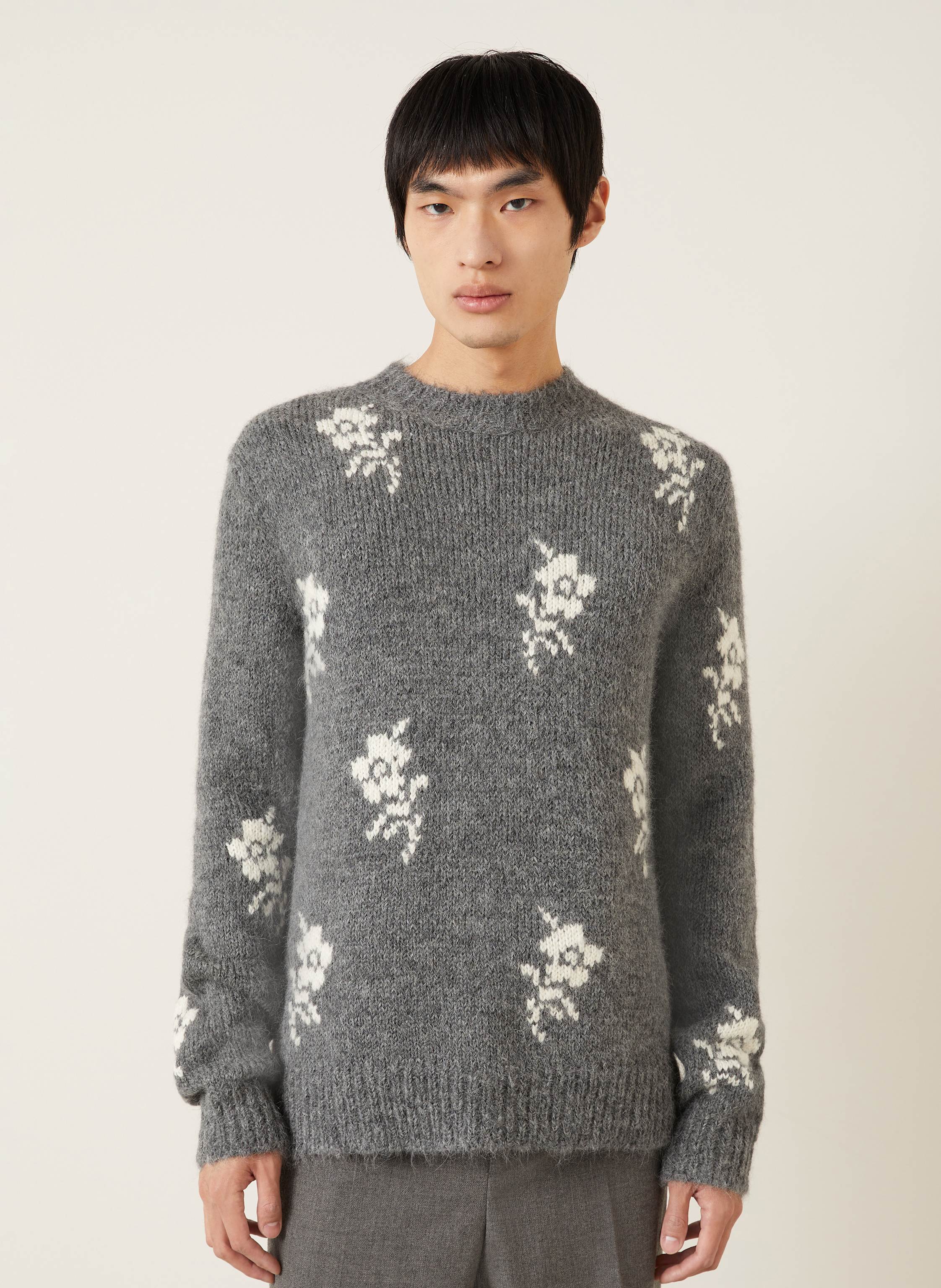 Thumbnail - Jil Sander Alpaka-Pullover grau