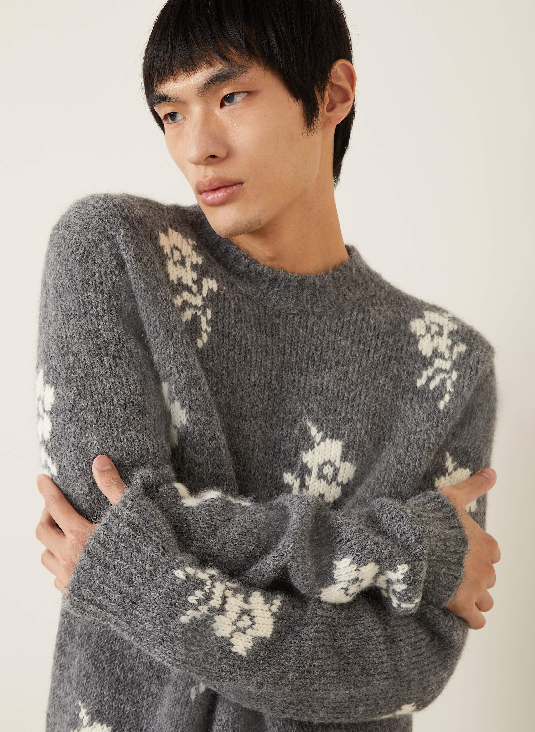 Thumbnail - Jil Sander Alpaka-Pullover grau