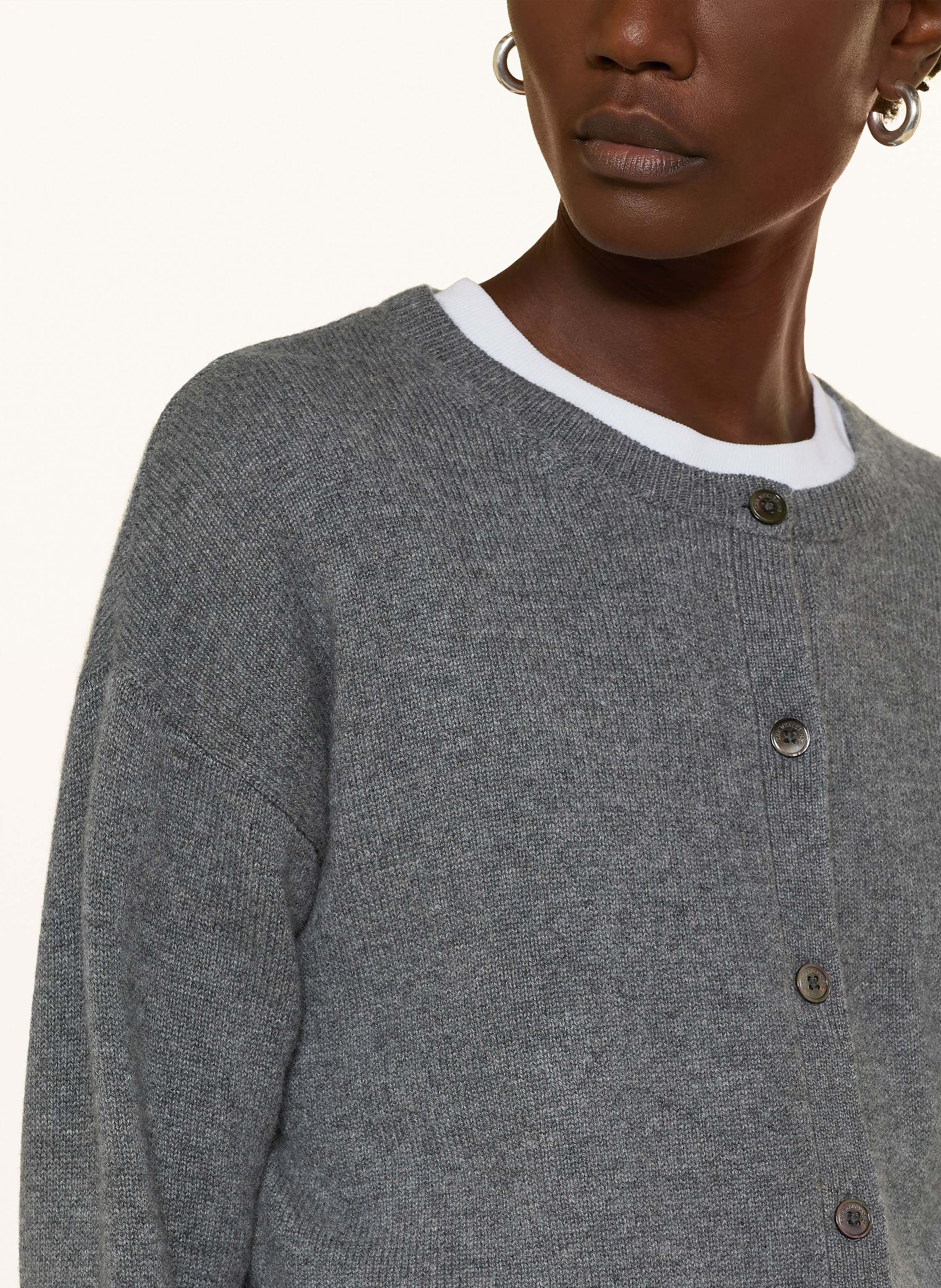 Thumbnail - (The Mercer) N.Y. Strickjacke Aus Cashmere grau