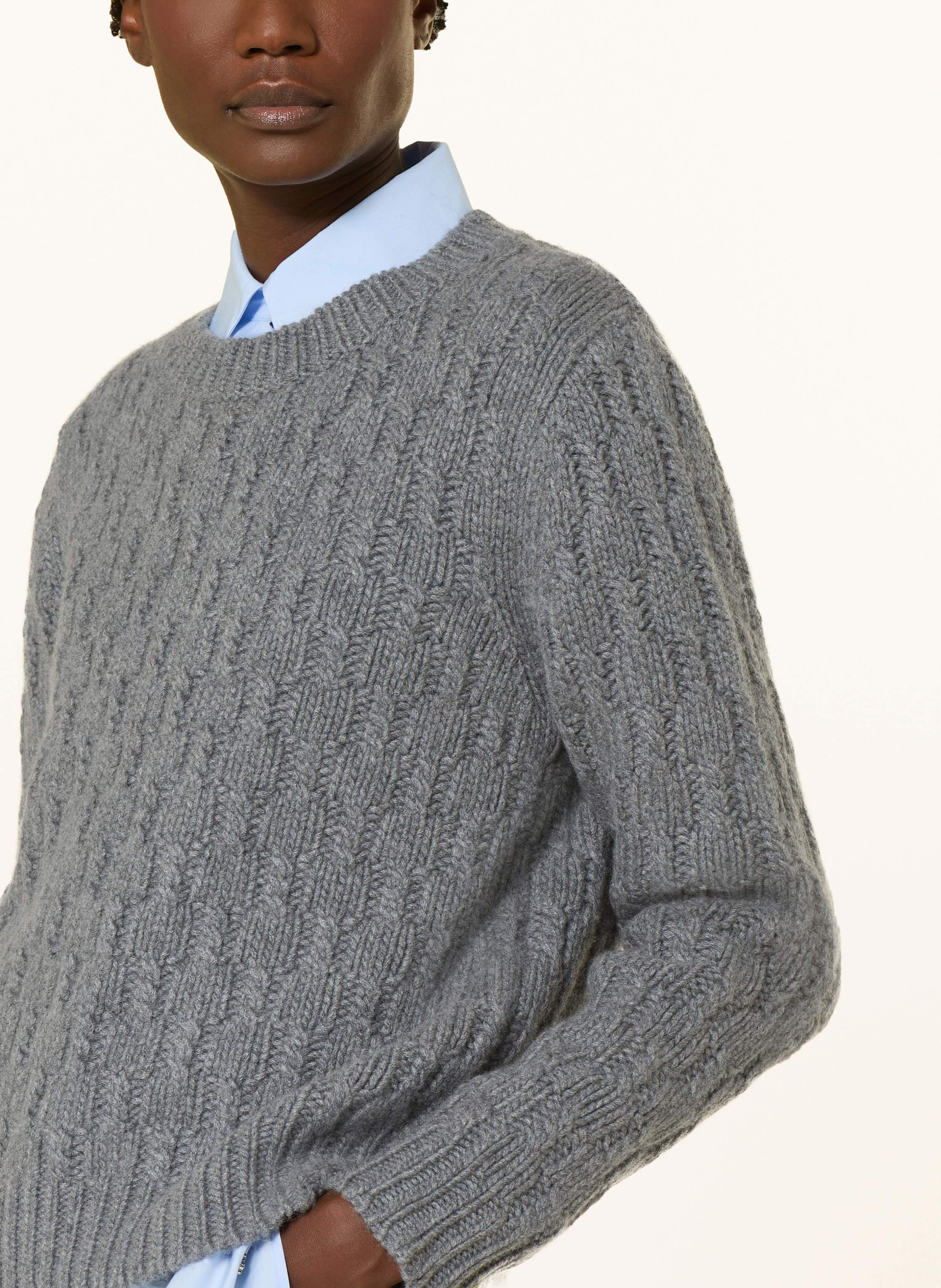 Thumbnail - (The Mercer) N.Y. Cashmere-Pullover grau