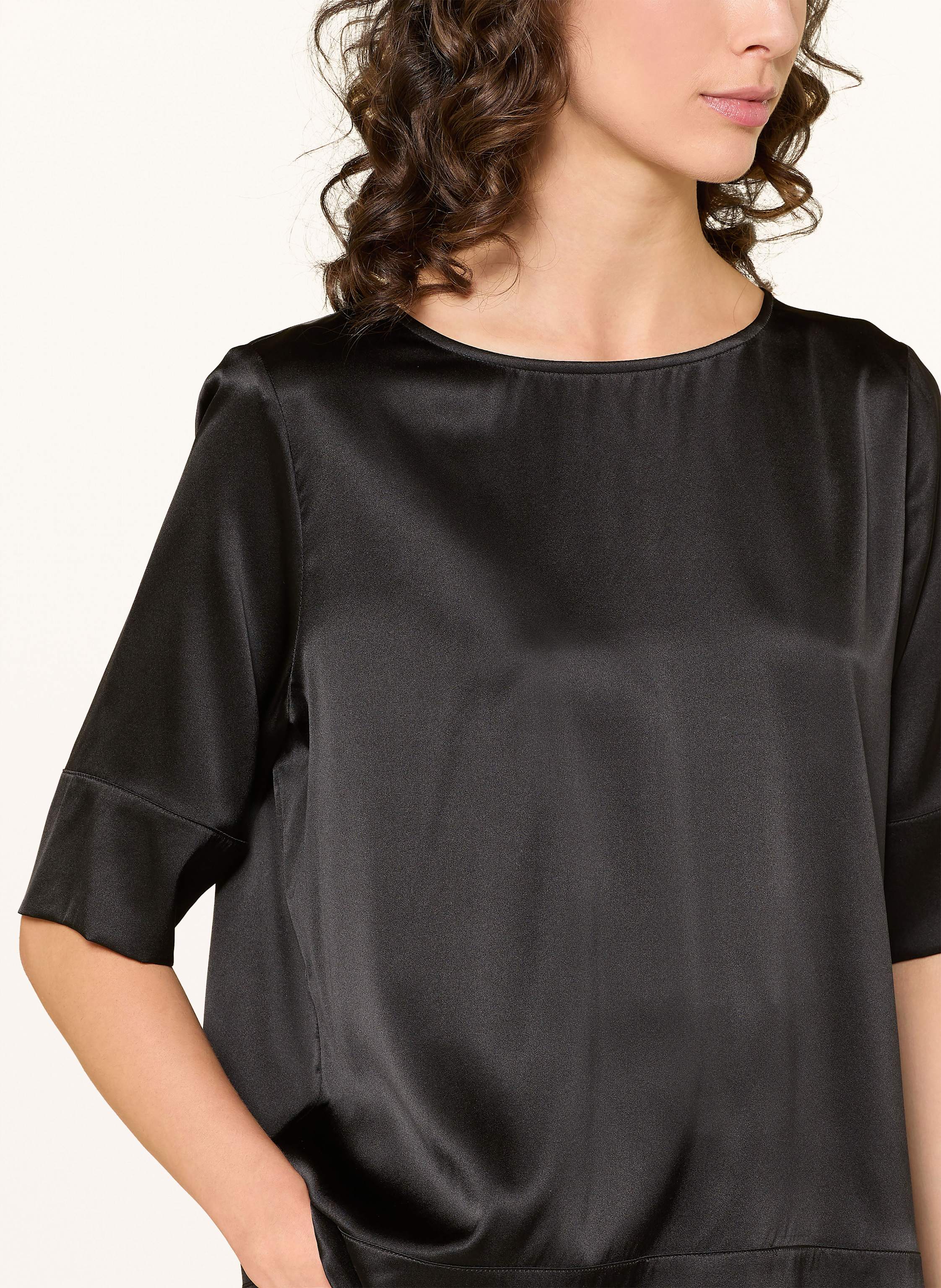 Thumbnail - (The Mercer) N.Y. Blusenshirt Aus Seide Mit 3/4-Arm schwarz