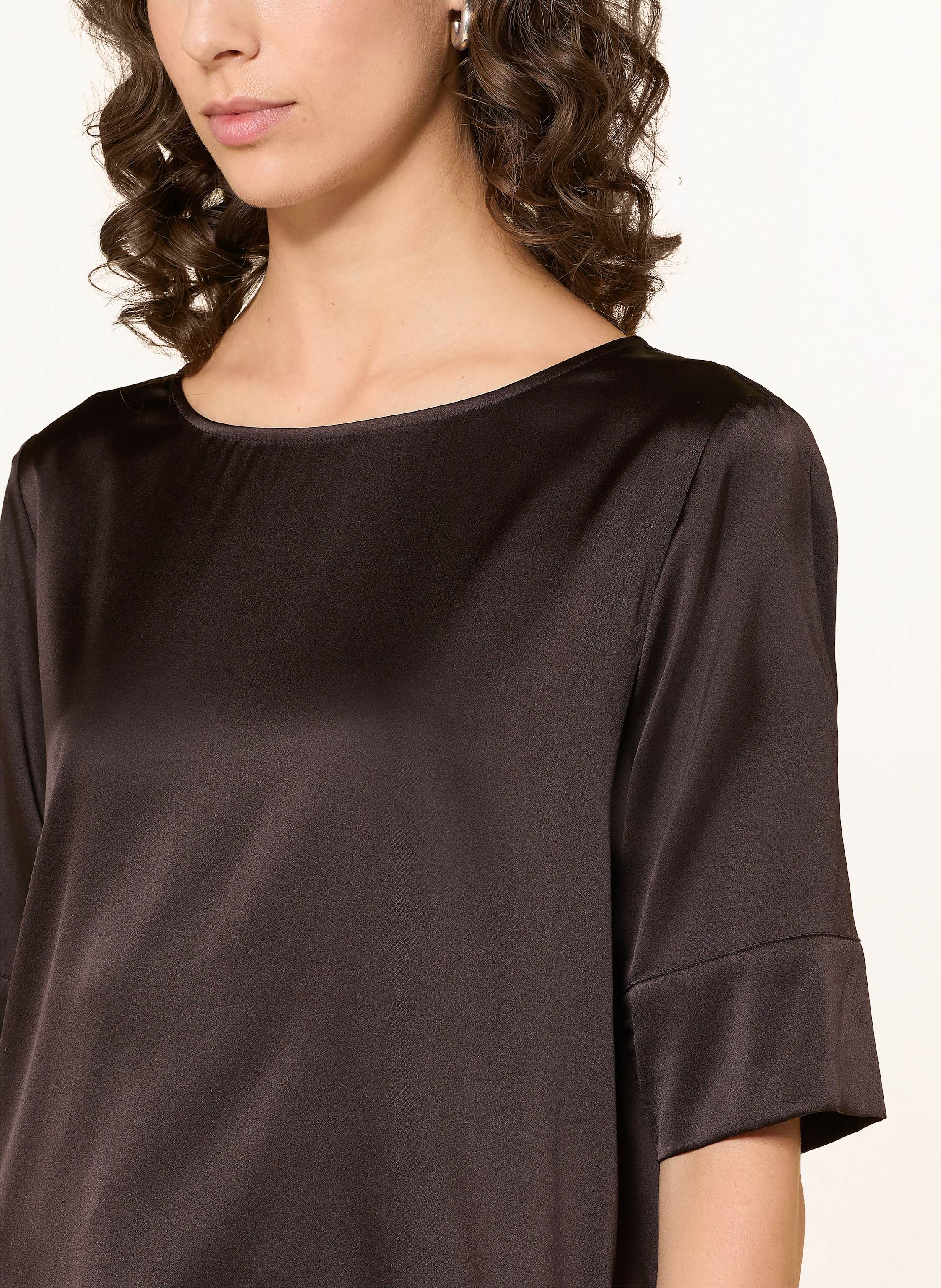 Thumbnail - (The Mercer) N.Y. Blusenshirt Aus Seide Mit 3/4-Arm braun