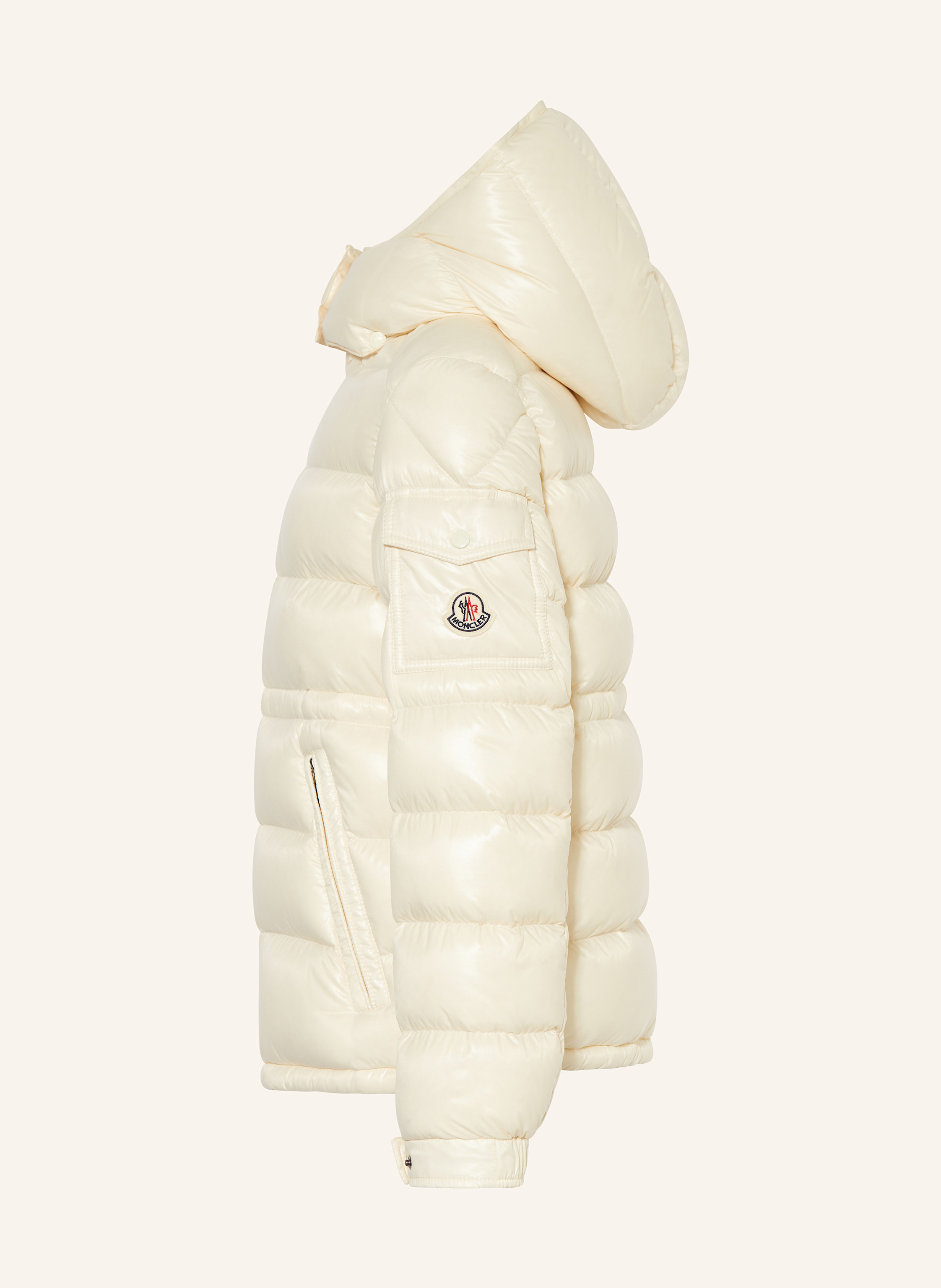 Thumbnail - Moncler Enfant Daunenjacke Maire Mit Abnehmbarer Kapuze weiss
