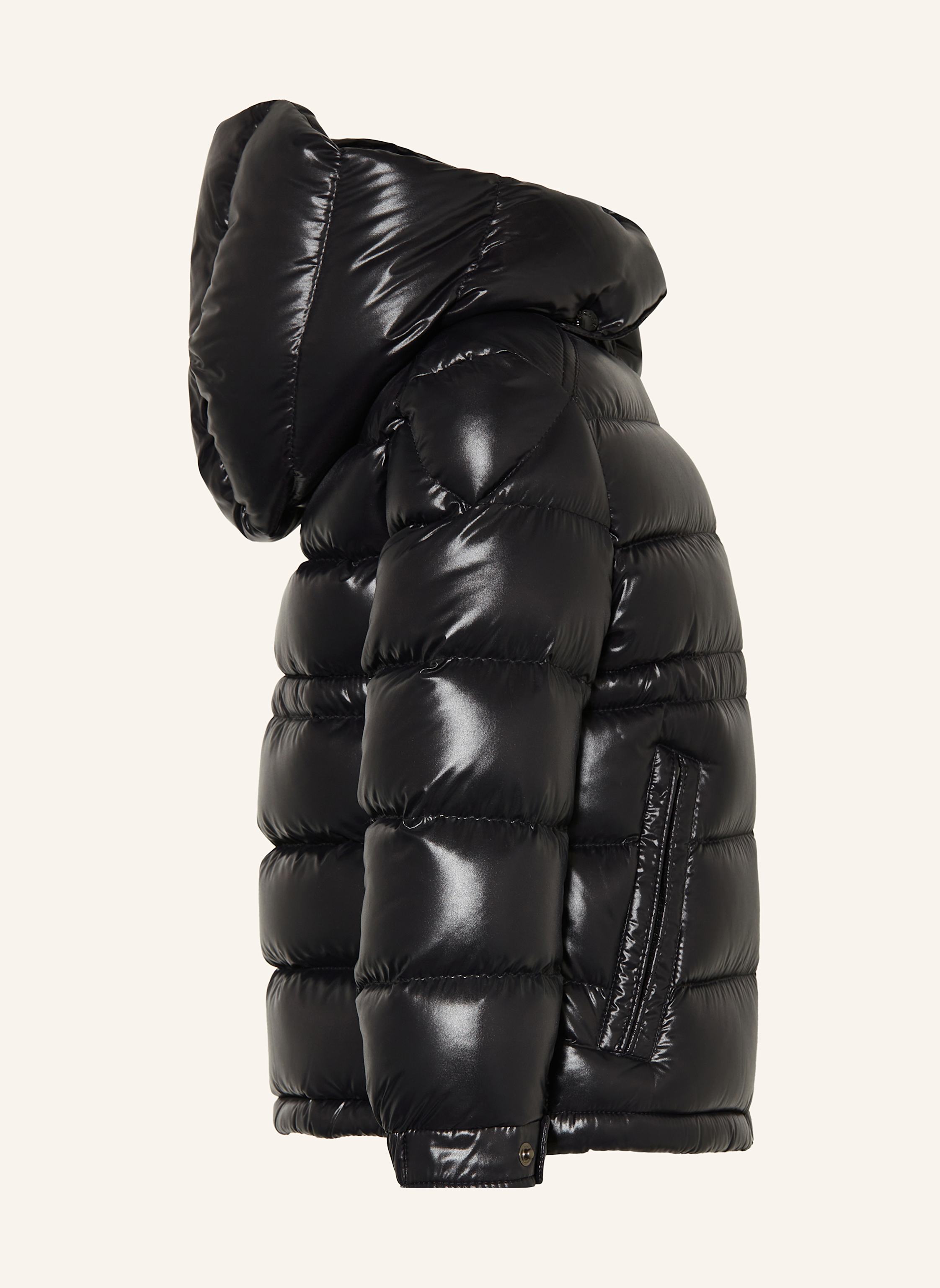 Thumbnail - Moncler Enfant Daunenjacke Maire Mit Abnehmbarer Kapuze schwarz