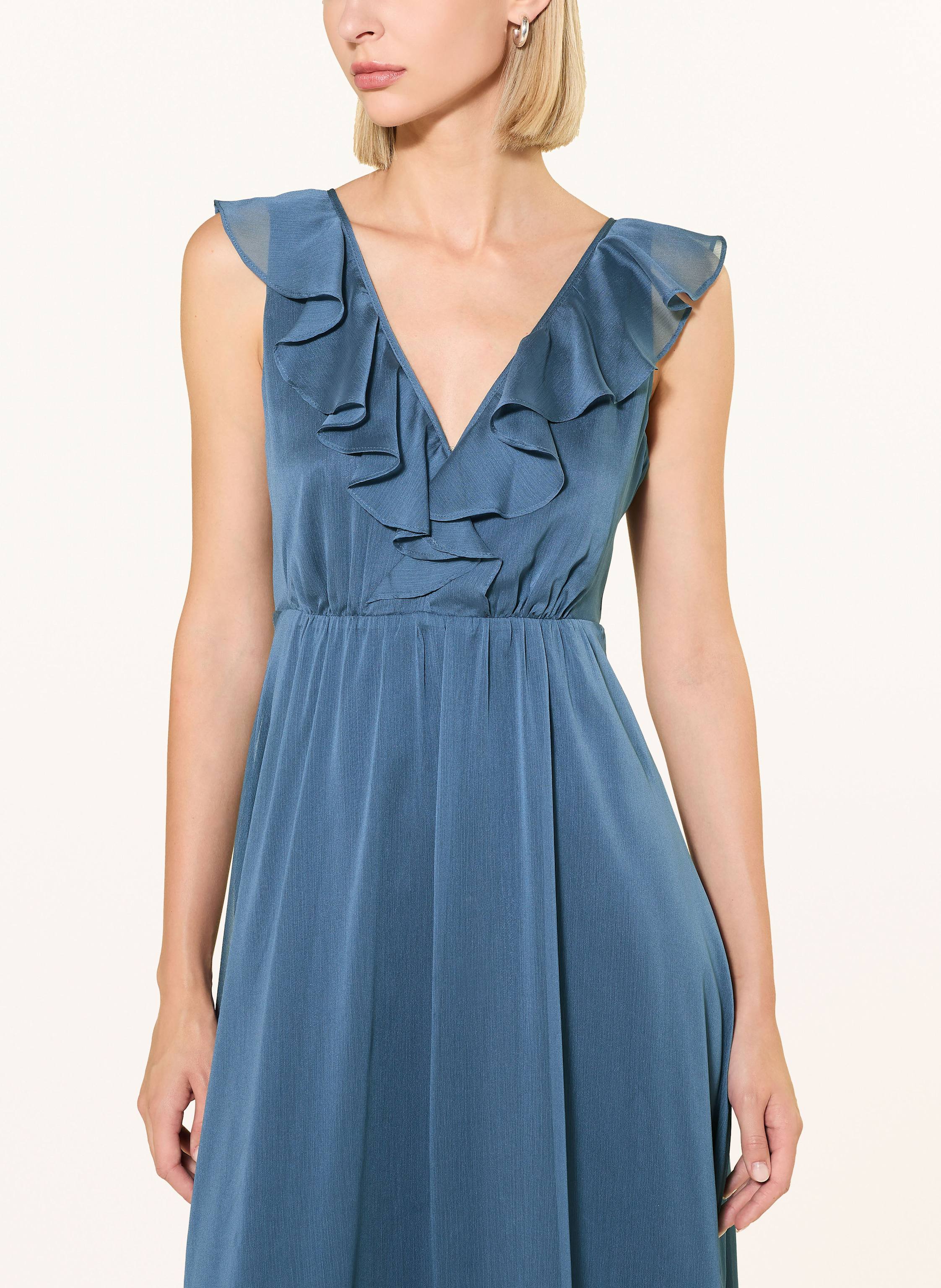 Thumbnail - Swing Abendkleid Mit Volants blau