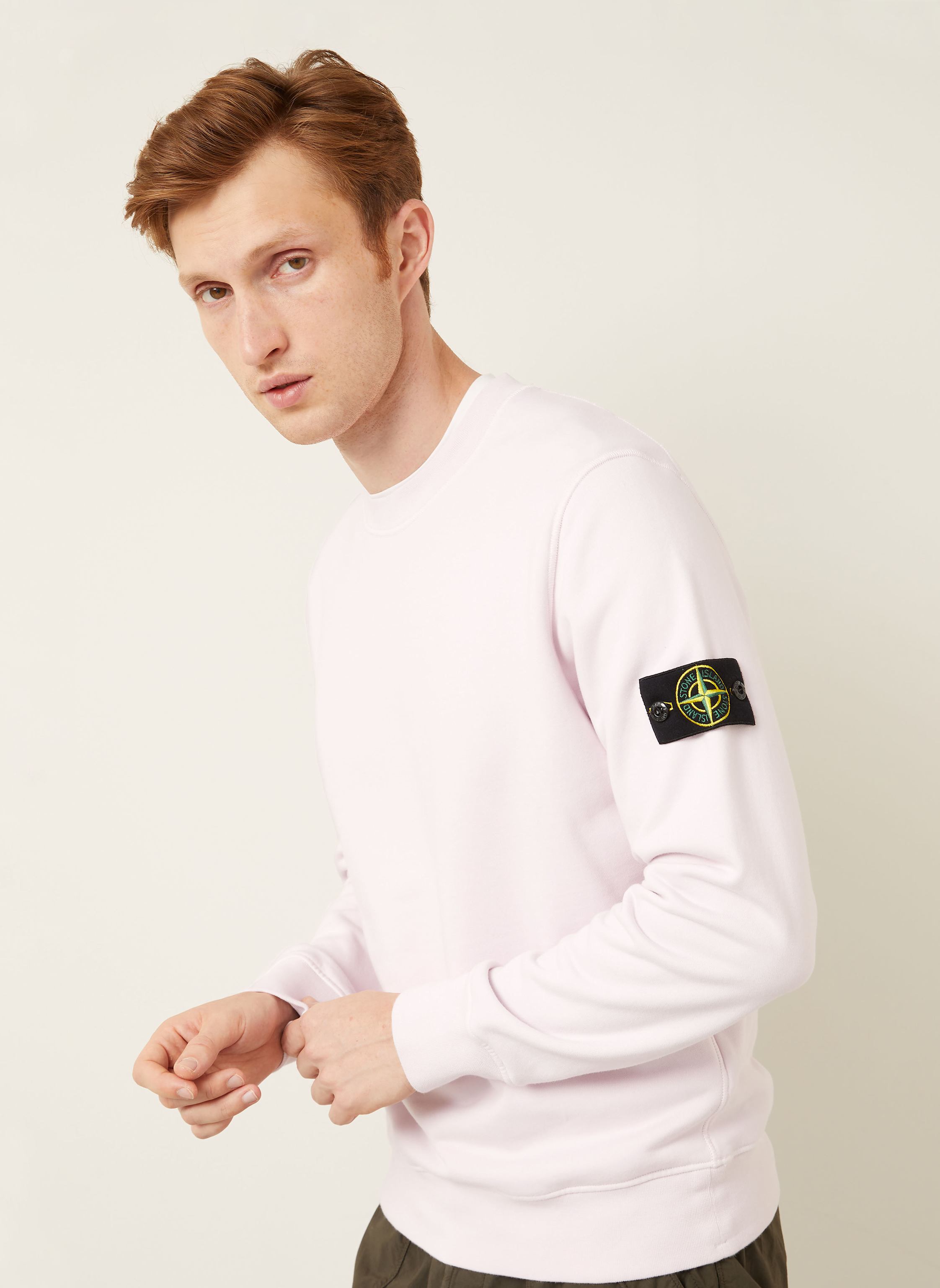Thumbnail - Stone Island Sweatshirt rosa