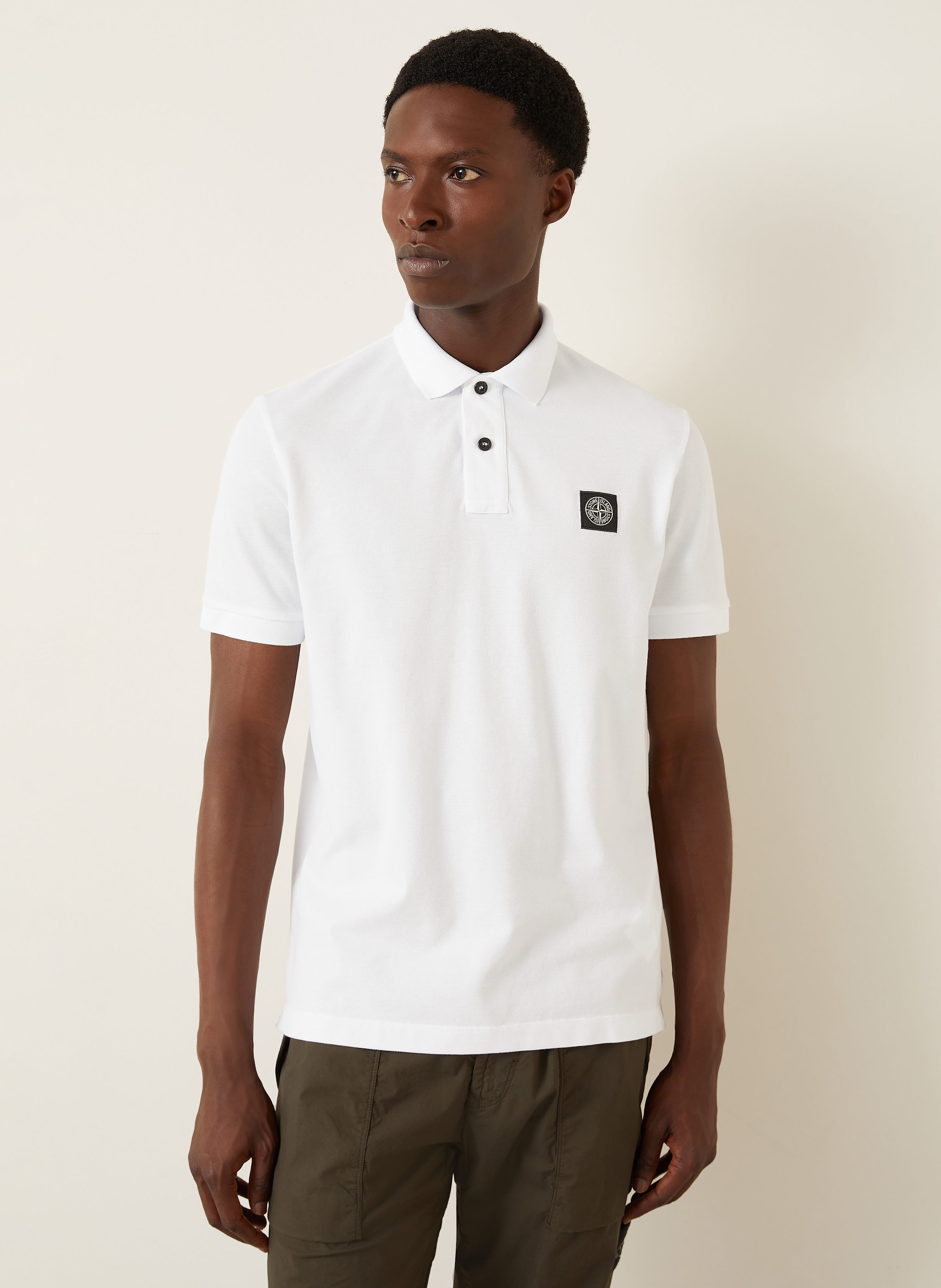 Thumbnail - Stone Island Piqué-Poloshirt weiss