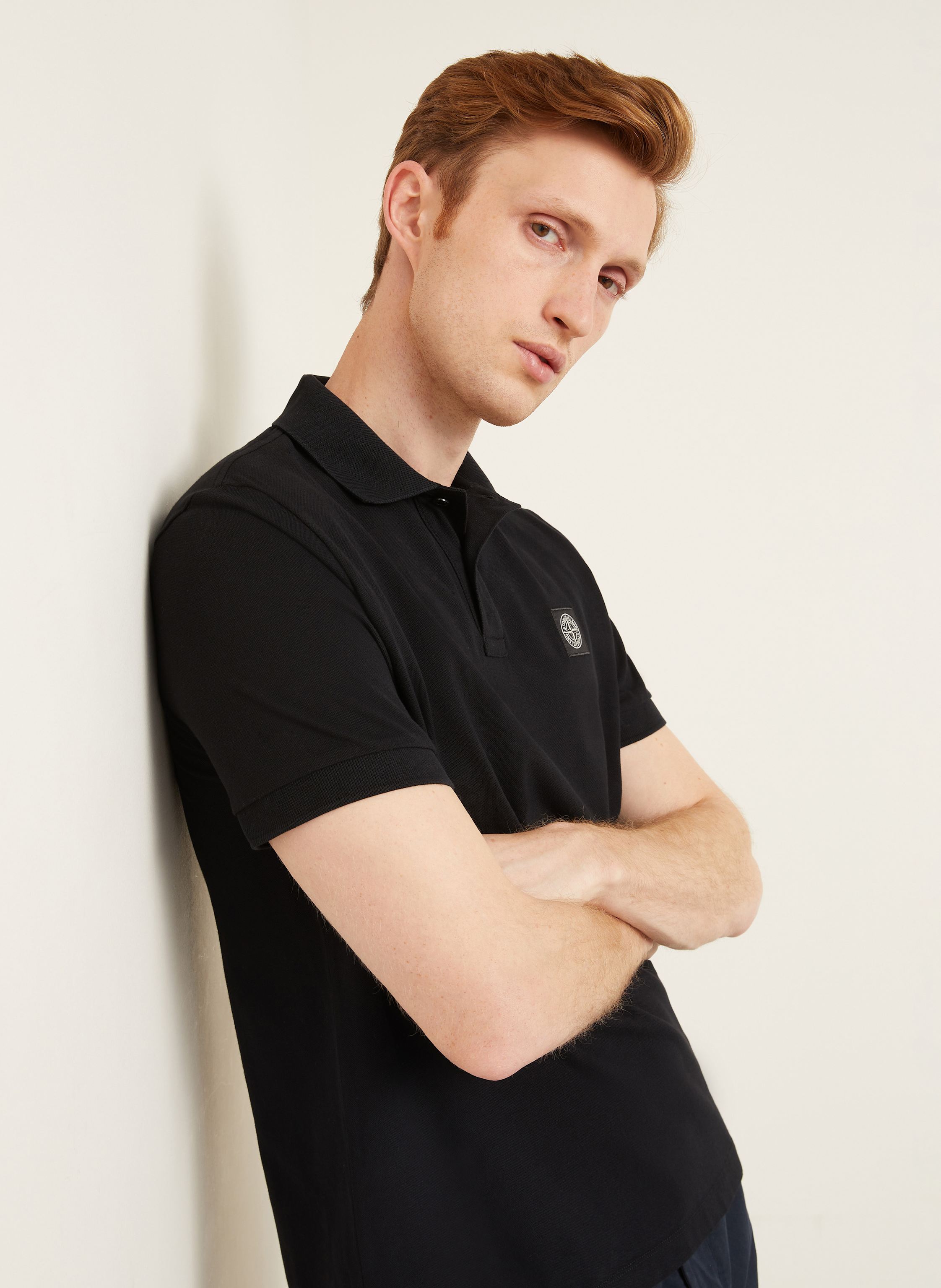 Thumbnail - Stone Island Piqué-Poloshirt schwarz