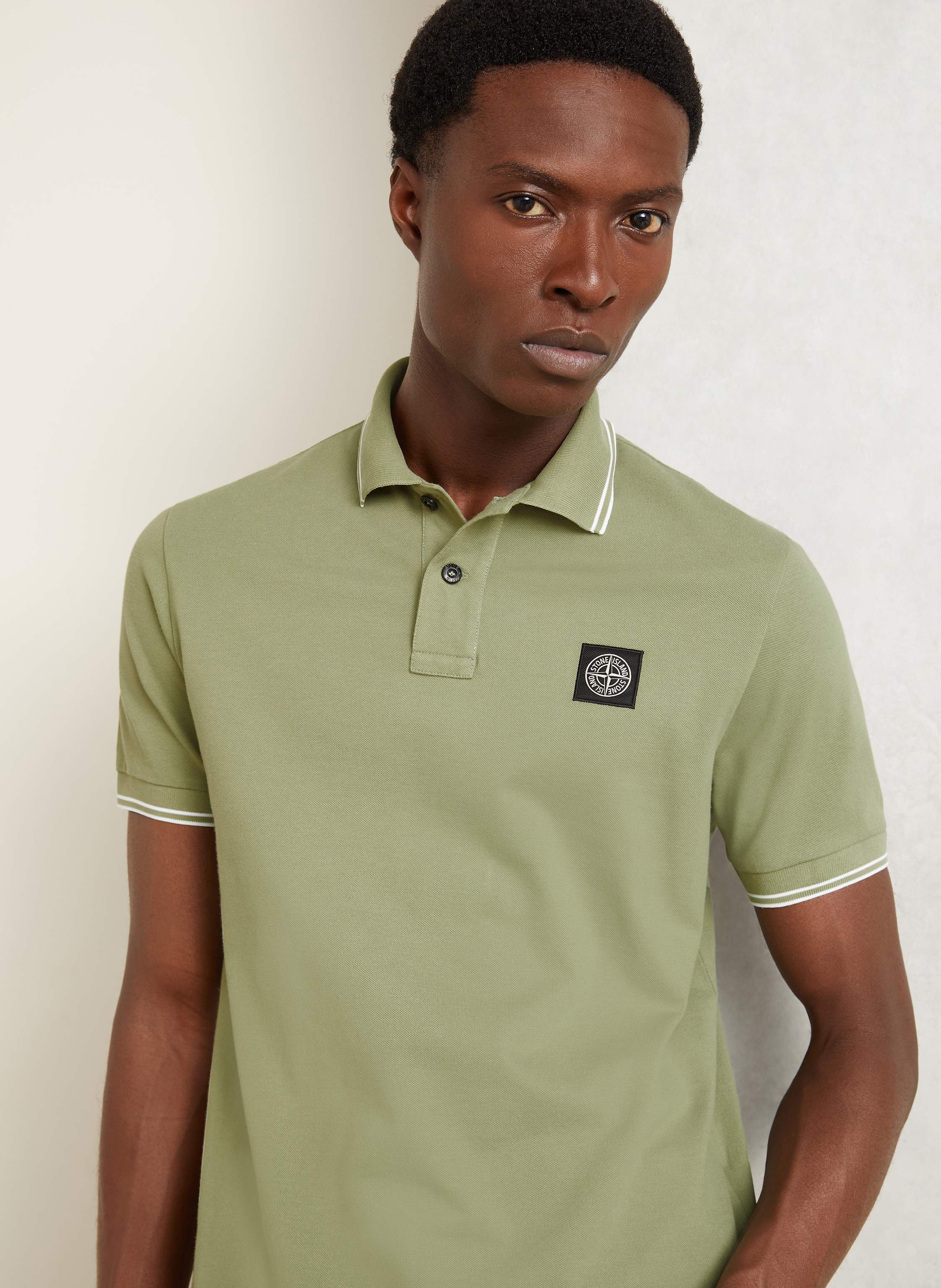 Thumbnail - Stone Island Piqué-Poloshirt gruen