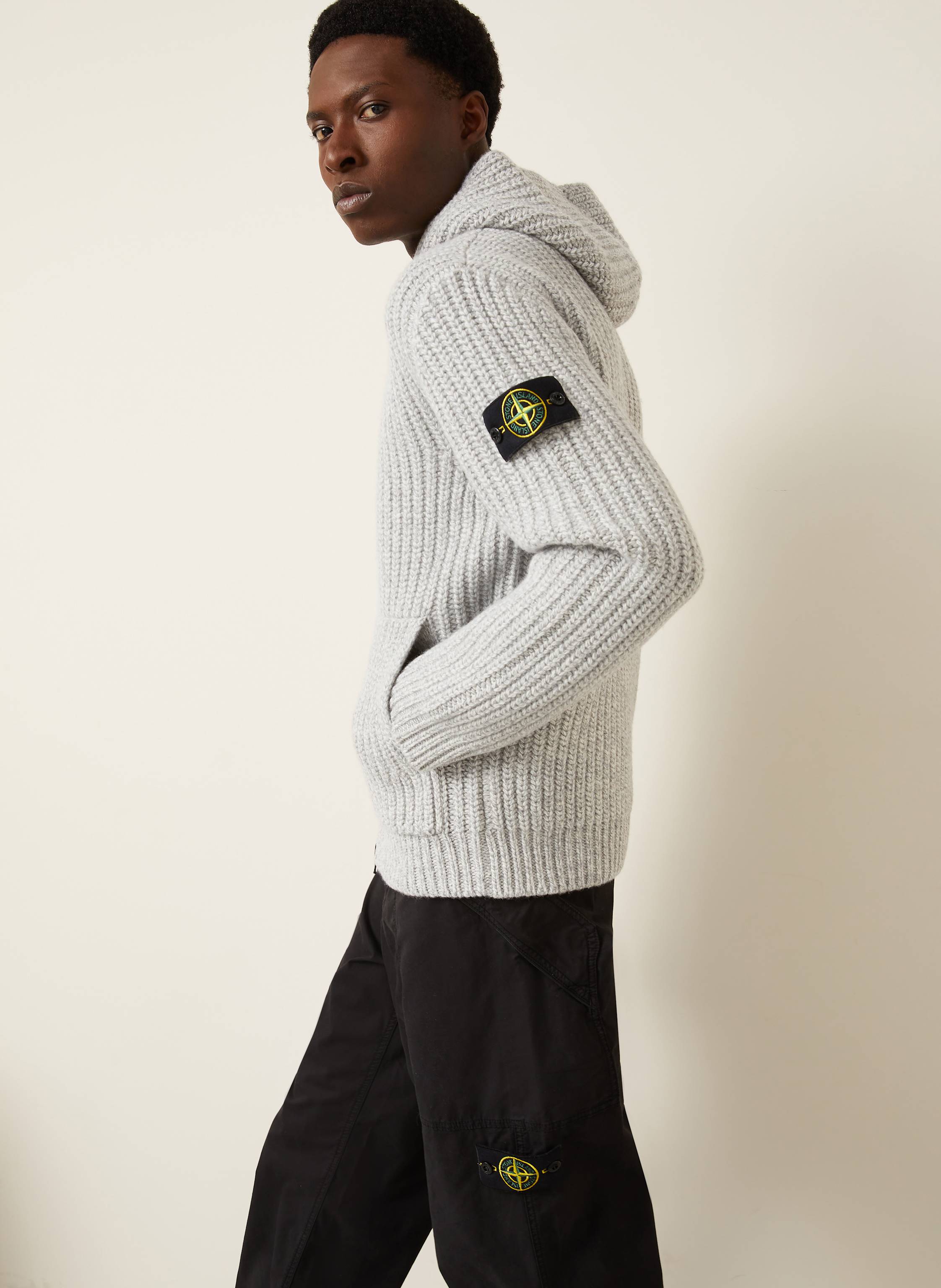 Thumbnail - Stone Island Strickjacke grau