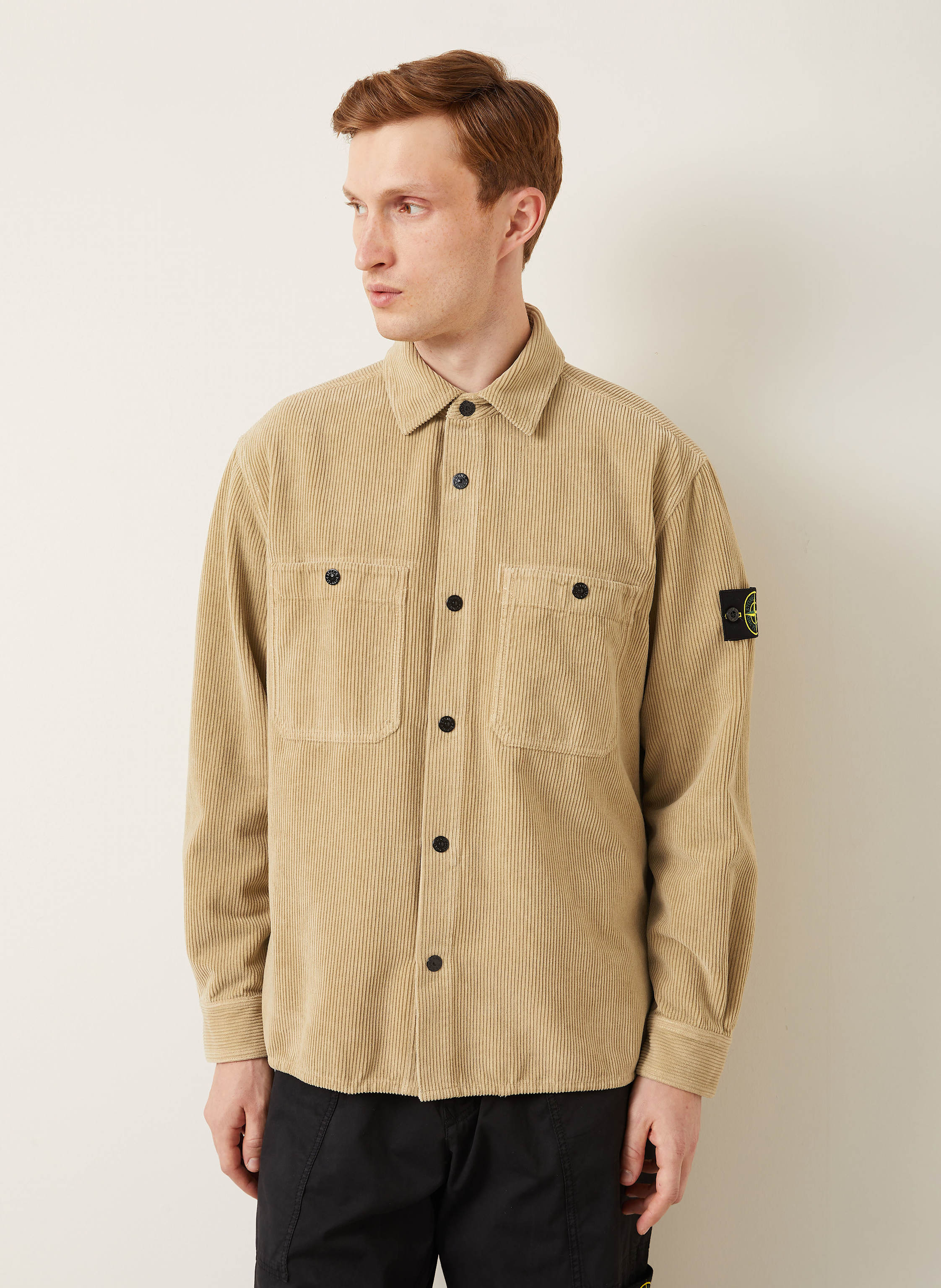 Thumbnail - Stone Island Cord-Overjacket beige