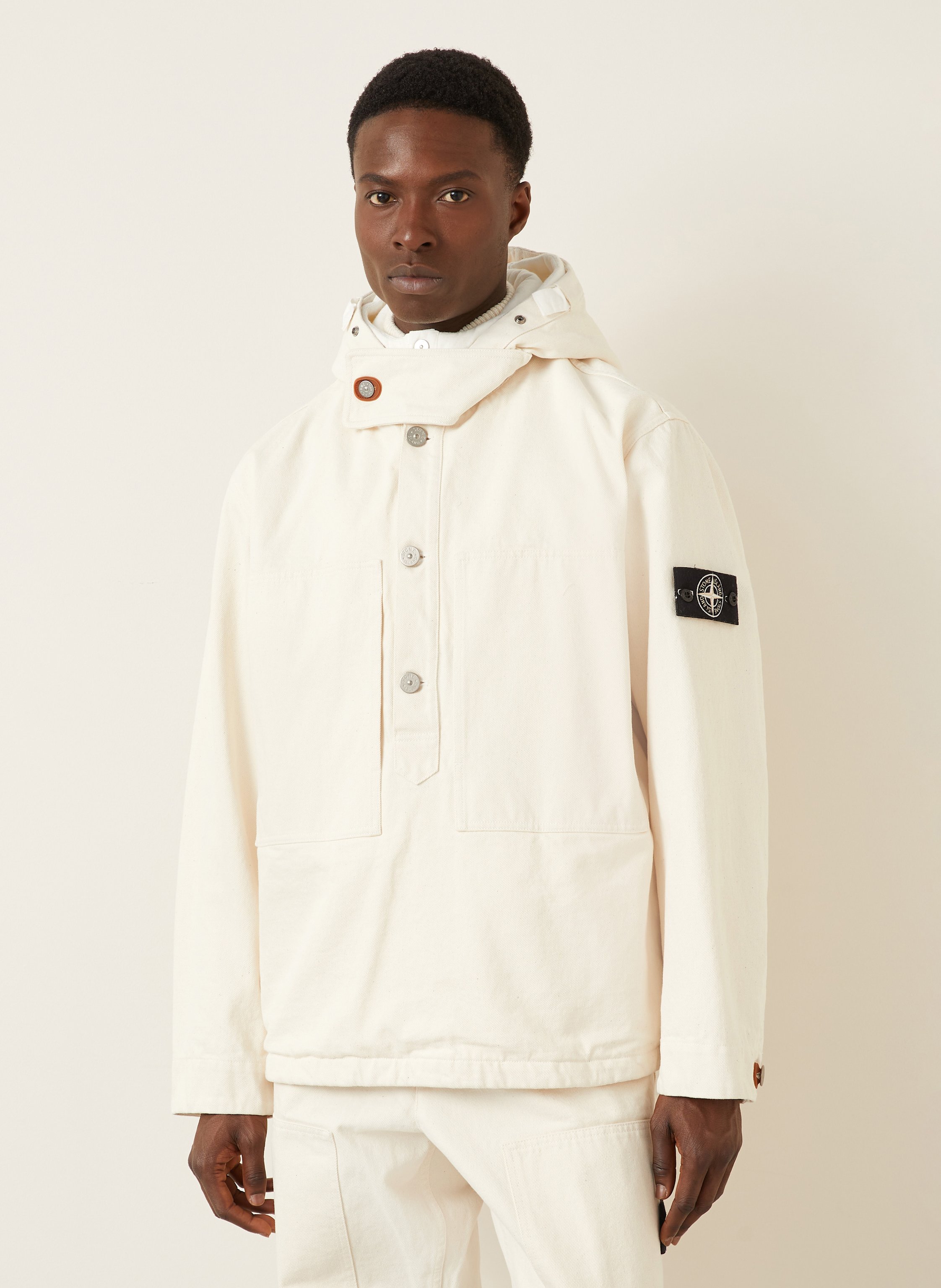 Thumbnail - Stone Island Schlupfjacke Mit Herausnehmbarer Blende beige