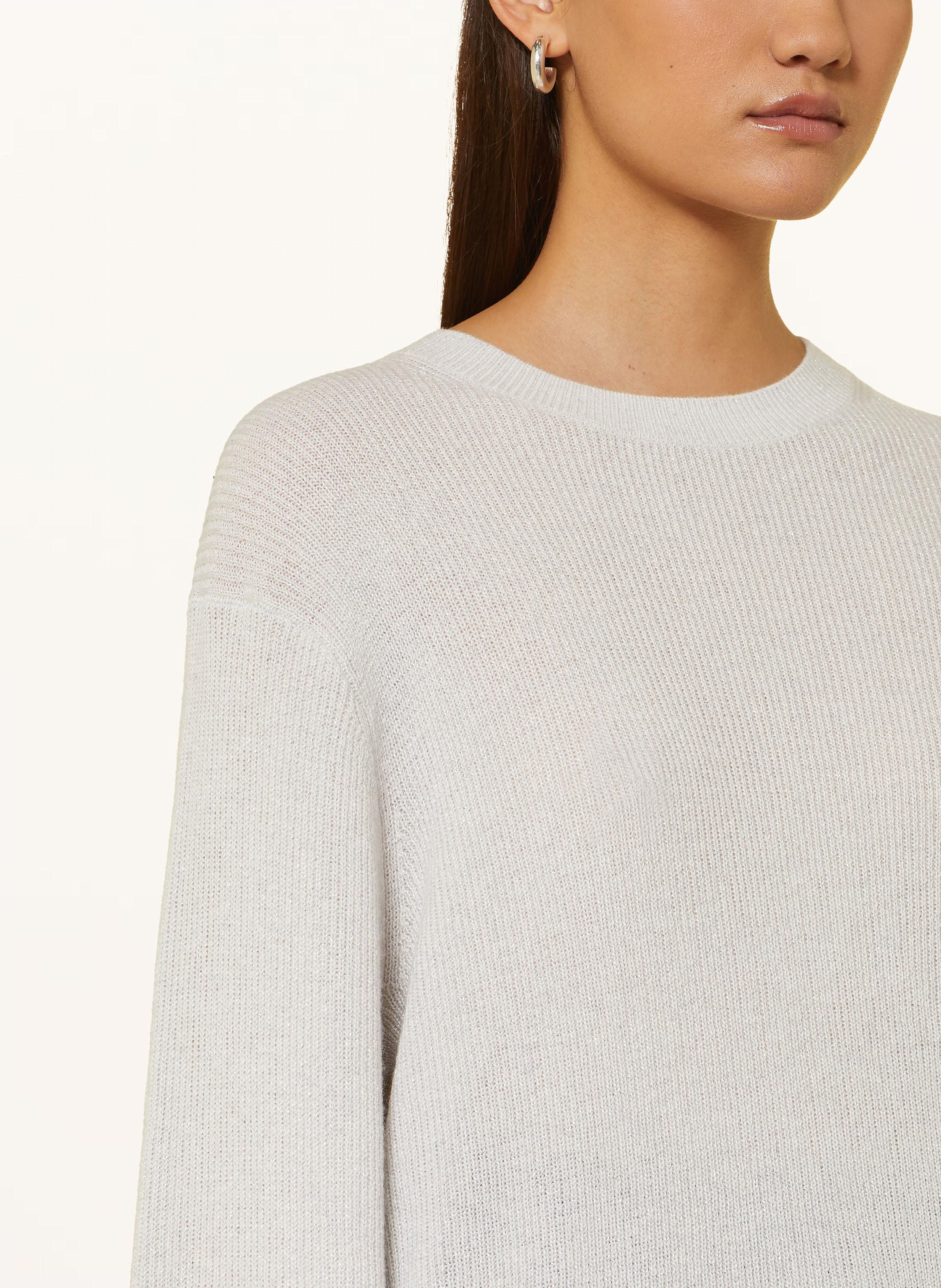 Thumbnail - Ftc Cashmere Cashmere-Pullover Mit Glitzergarn grau