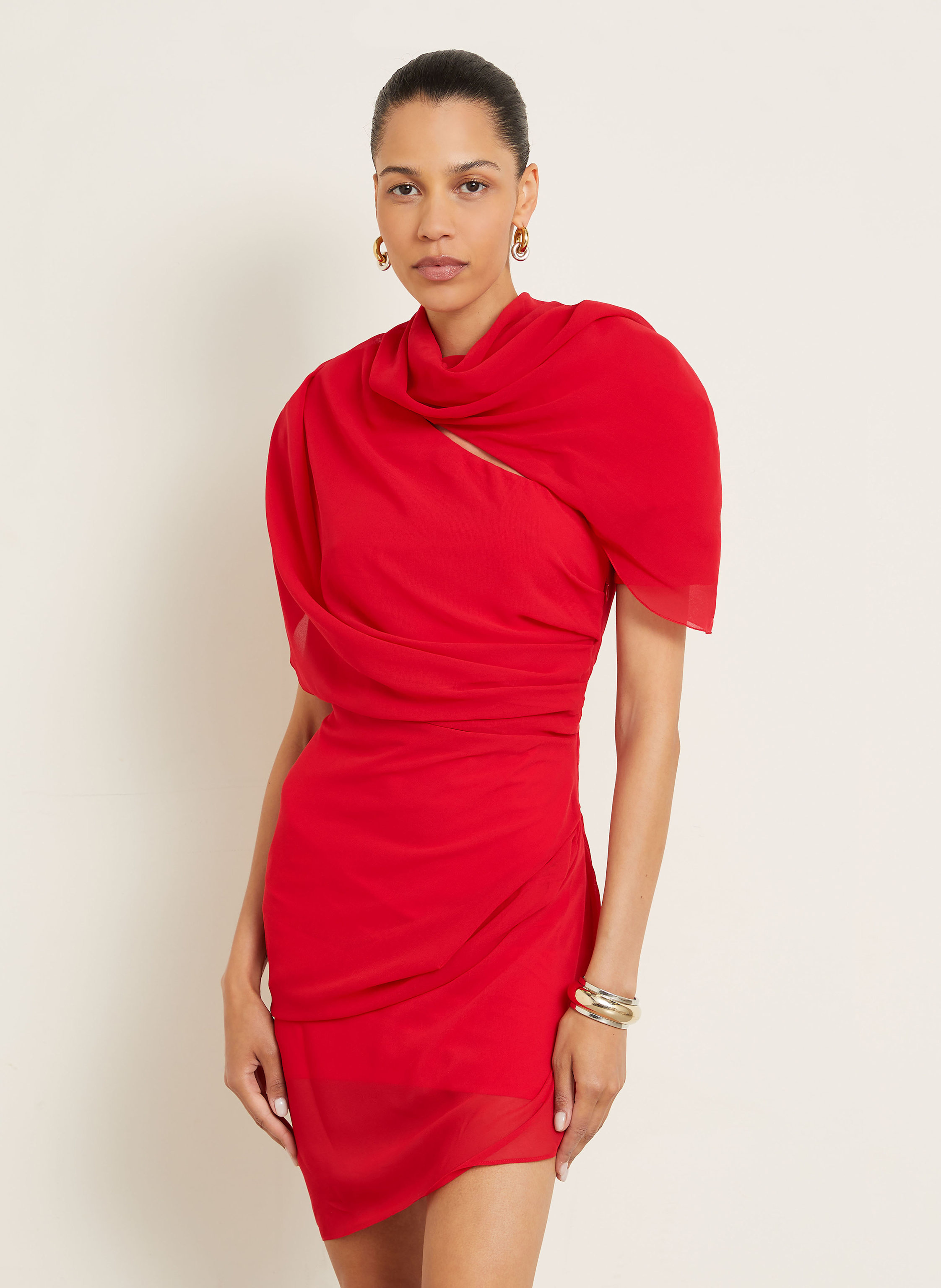 Thumbnail - Jacquemus Cocktailkleid Castagna Mit Cut-Outs rot