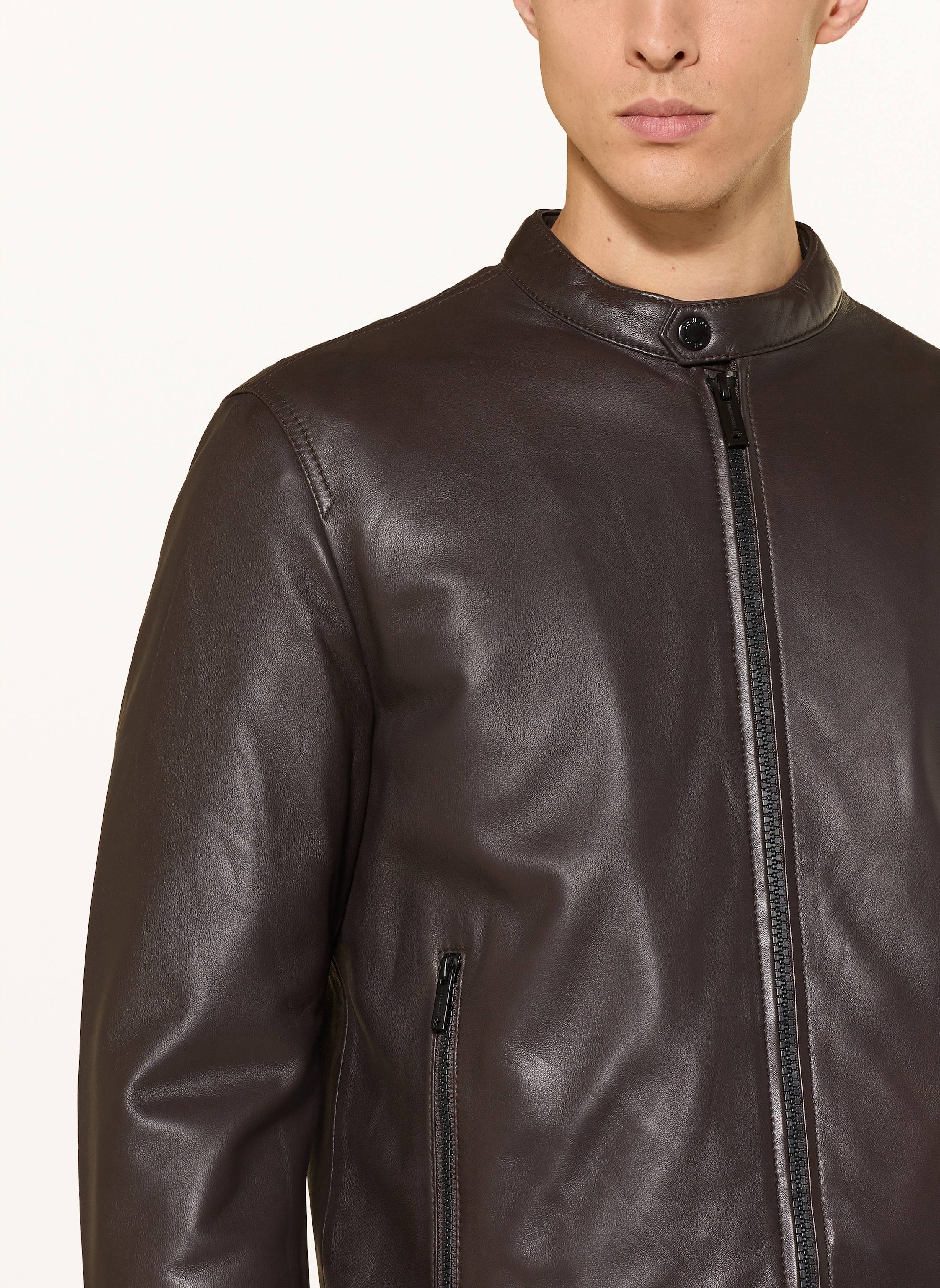 Thumbnail - Strellson Lederjacke Jace Slim braun