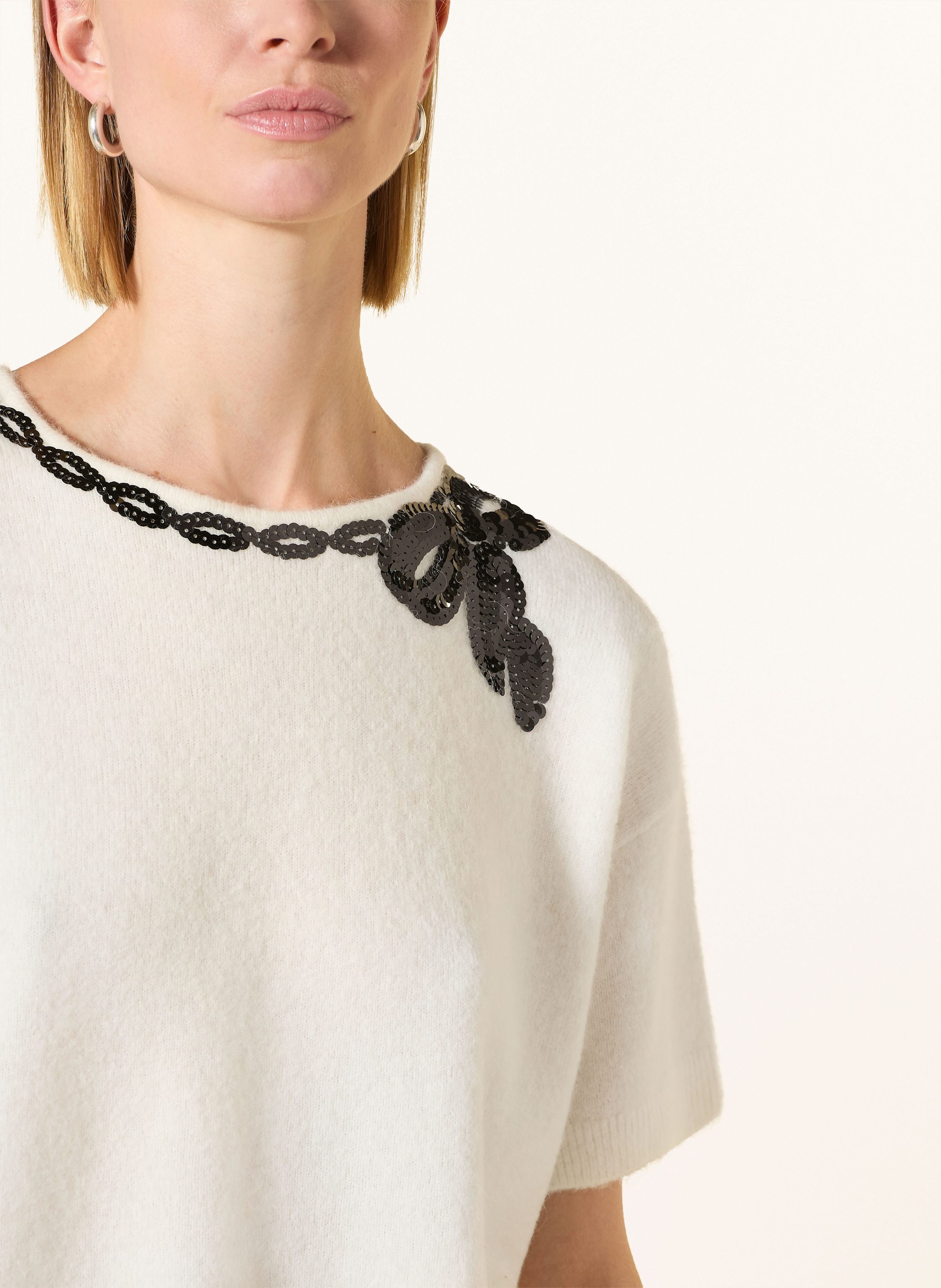 Thumbnail - Darling Harbour Strickshirt Mit Pailletten weiss