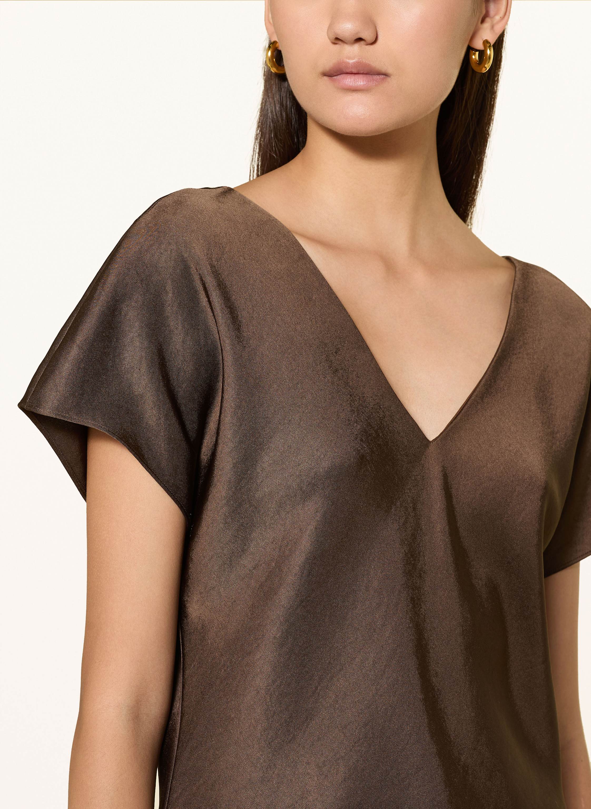 Thumbnail - Vince Blusenshirt Aus Satin braun