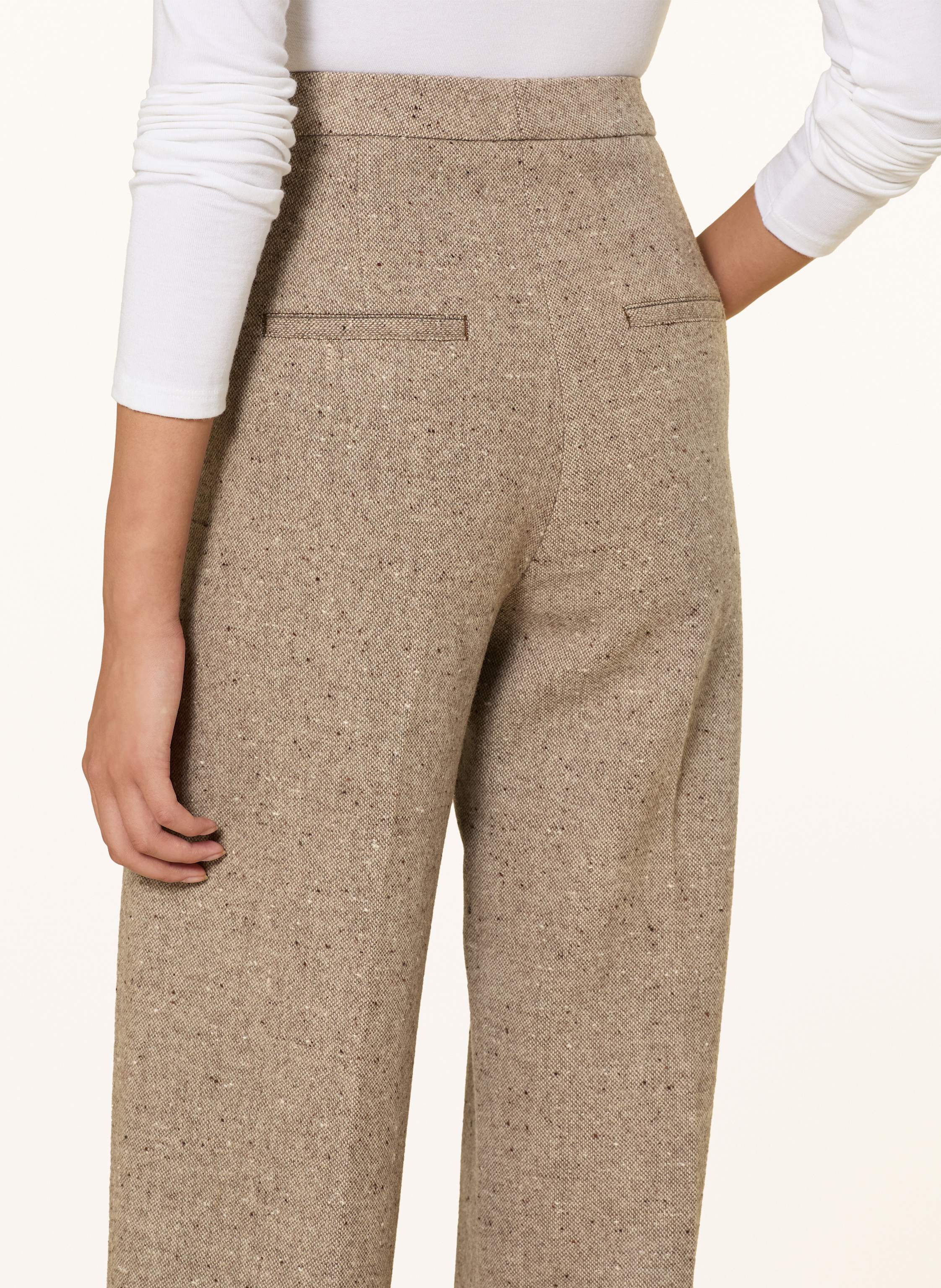 Thumbnail - Vince Marlenehose Aus Tweed beige