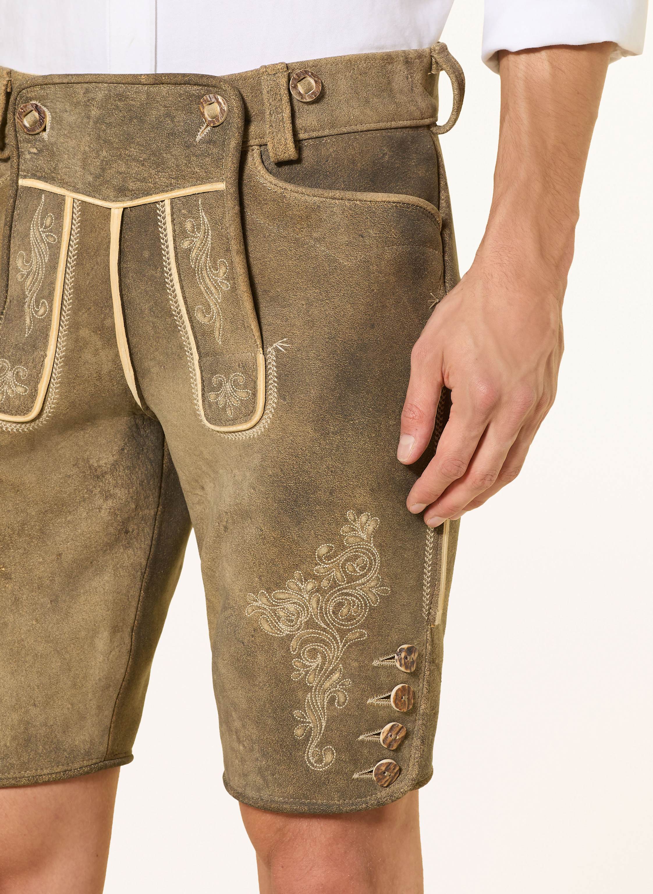 Thumbnail - Beckert Trachten-Lederhose Maximus beige