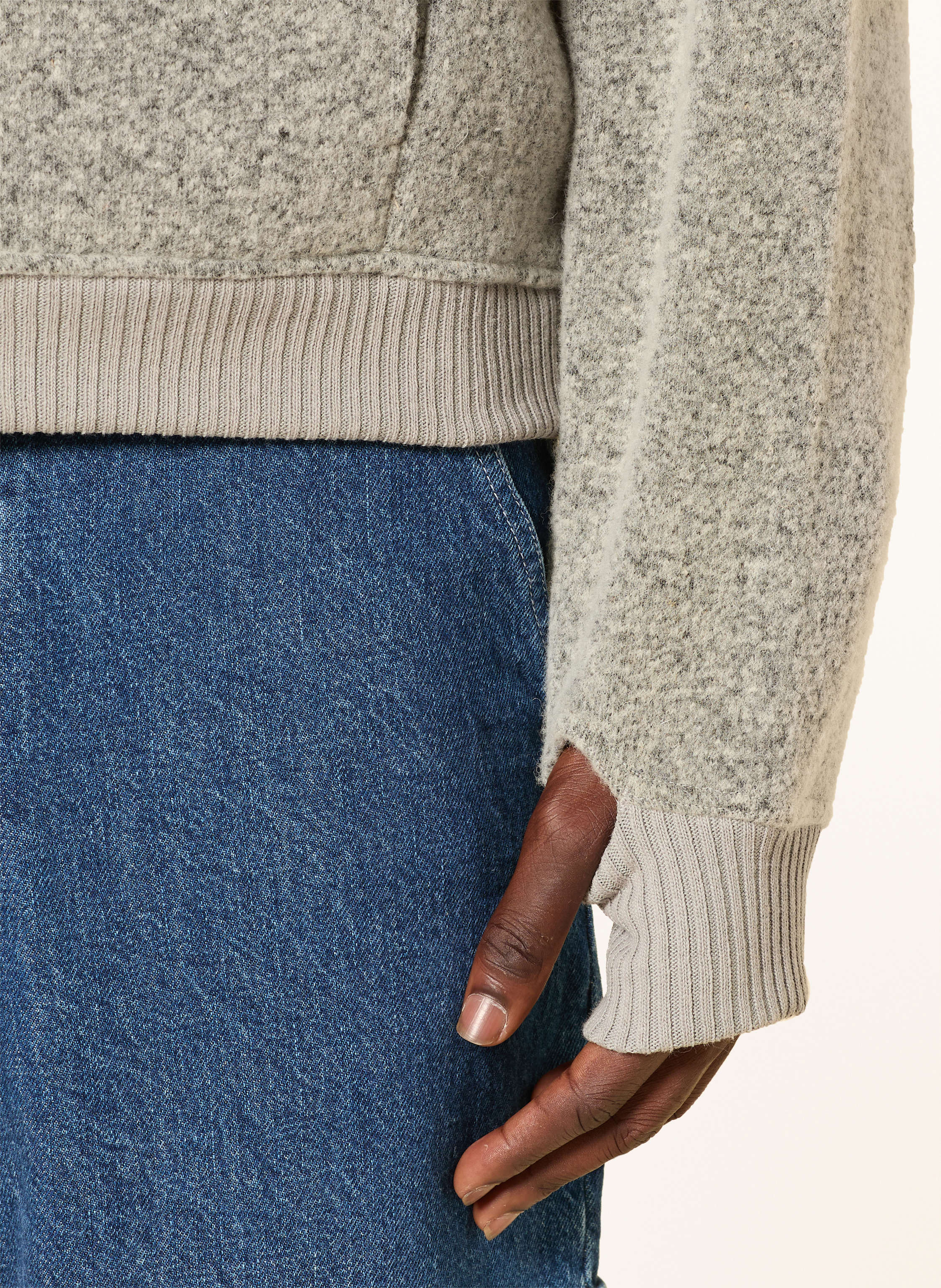 Thumbnail - District Vision Blouson Reverse High Loft Mit Wolle grau